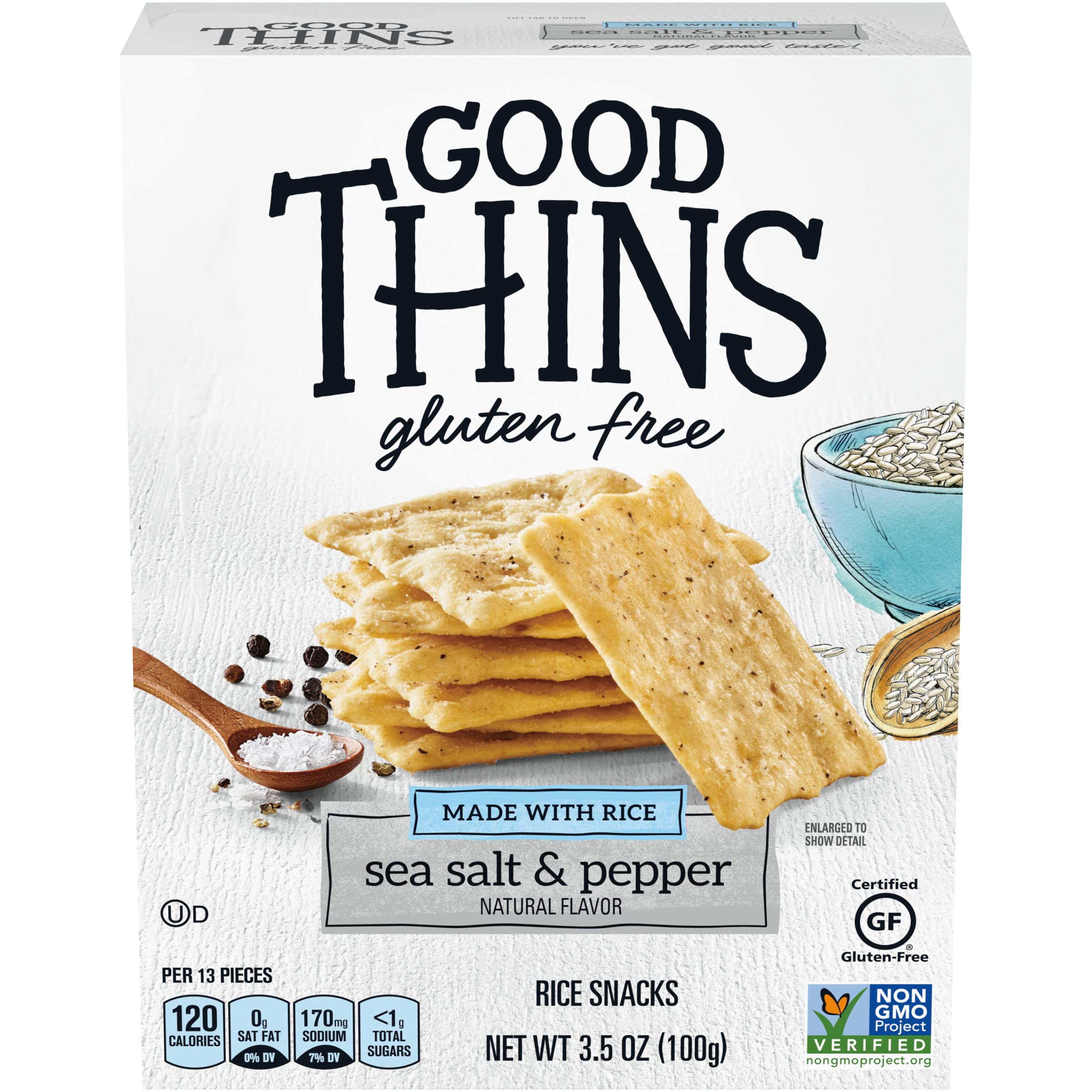 Good Thins Rice & Cheese Snacks, Gluten Free, Parmesan & Garlic 3.5 oz, Crackers