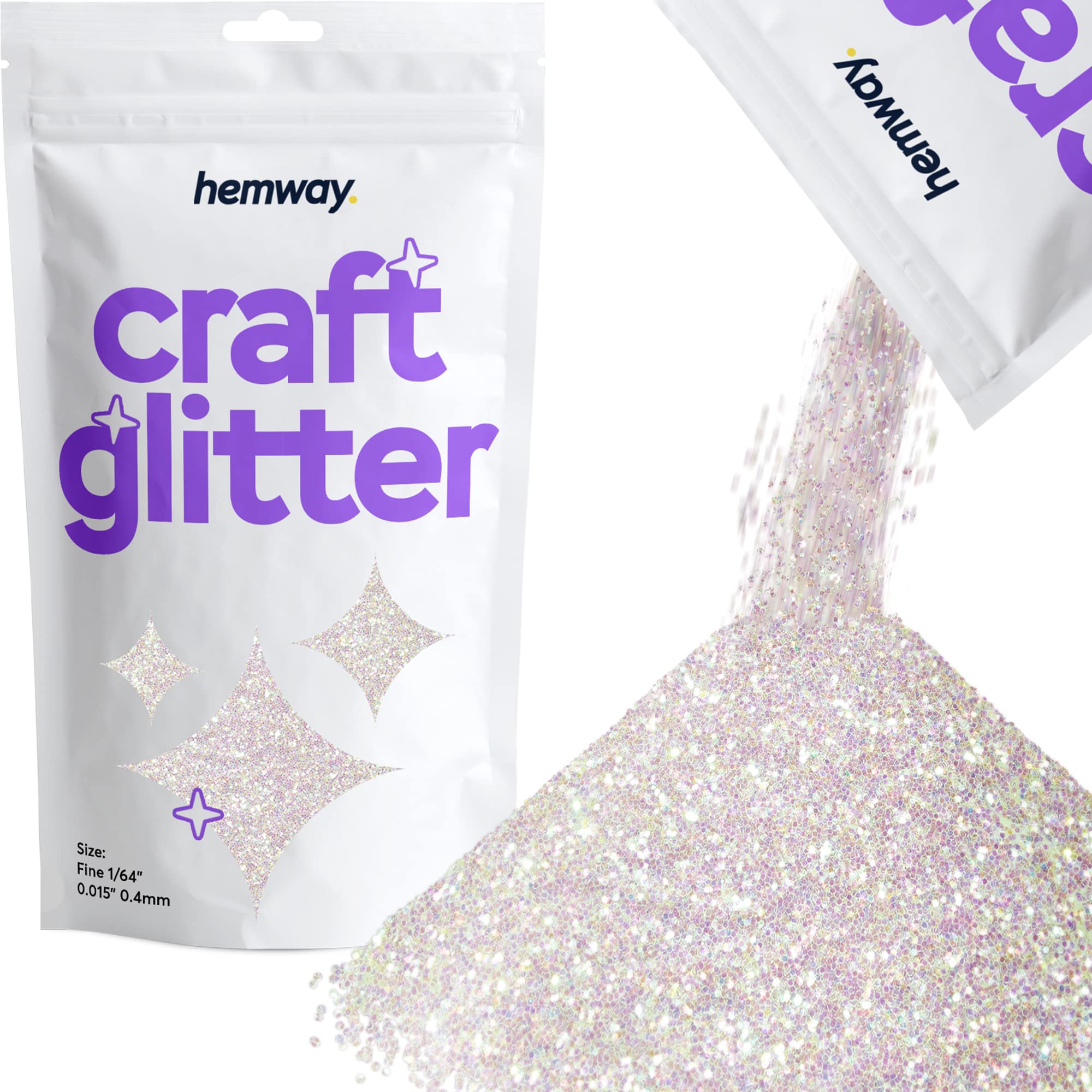 Hemway Craft Glitter 100g / 3.5oz Glitter Flakes for Arts Crafts Tumblers  Resin Epoxy Scrapbook Glass Schools Paper Halloween Decorations - Fine  (1/64 0.015 0.4mm) - Mother of Pearl Iridescent Mother Of