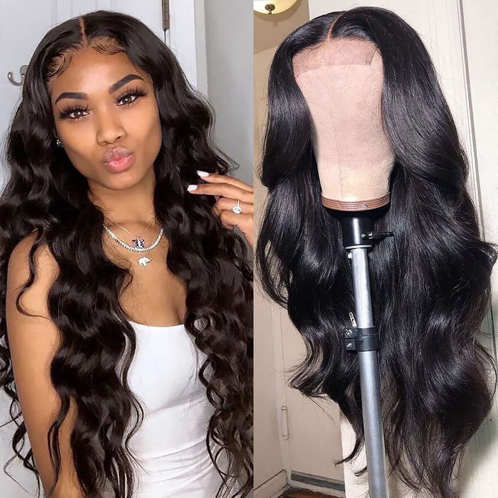 NewYou Body Wave Lace Front Wigs Human Hair 4x4 Lace Closure Wigs for Black  Women Pre