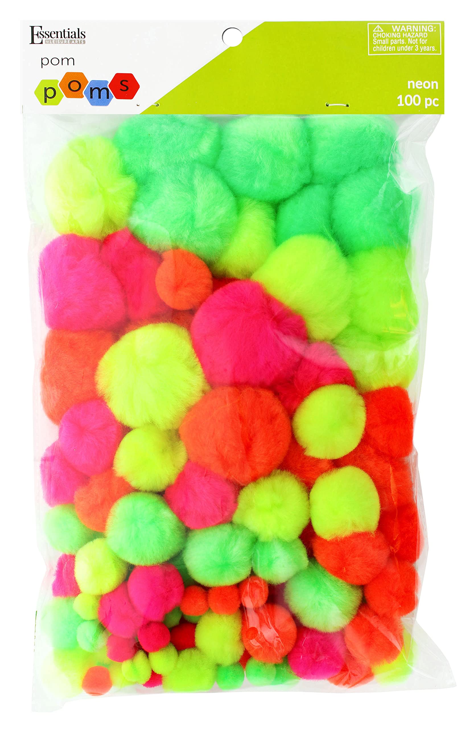 Essentials Pom Poms - Red - .5-inch - 100 Piece