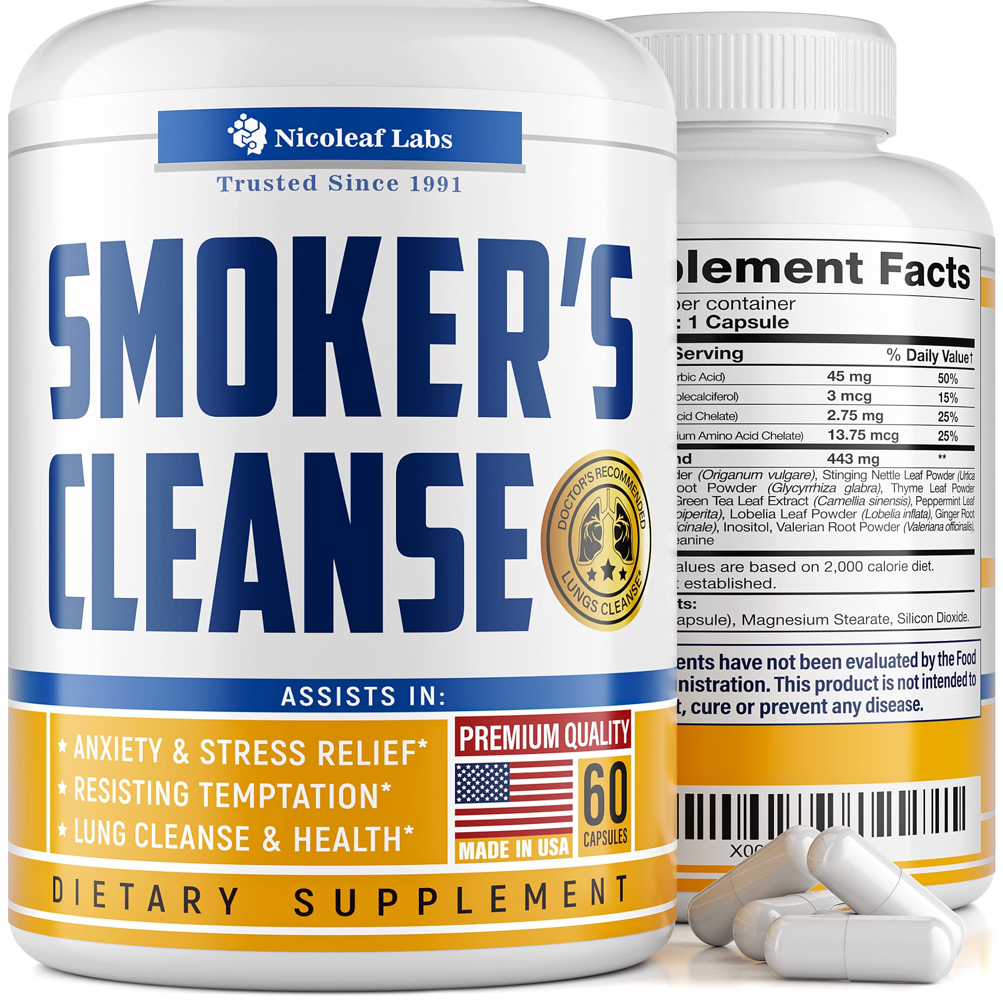 Lungs Cleaner Capsules For Smokers Cleanses & Detoxes Lungs