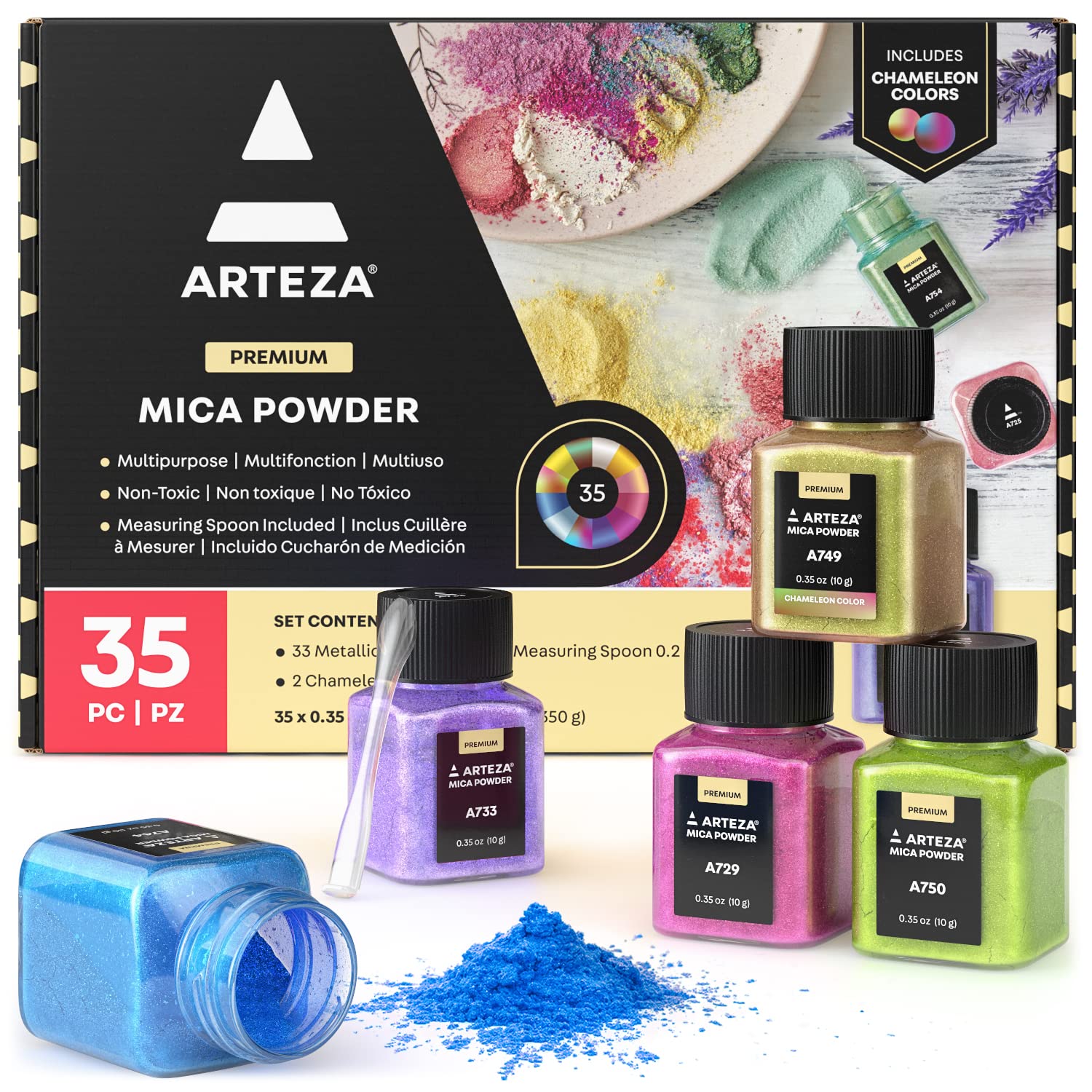 Arteza Acrylic Pouring Paint Set - 32 Assorted Colors 2 Ounce