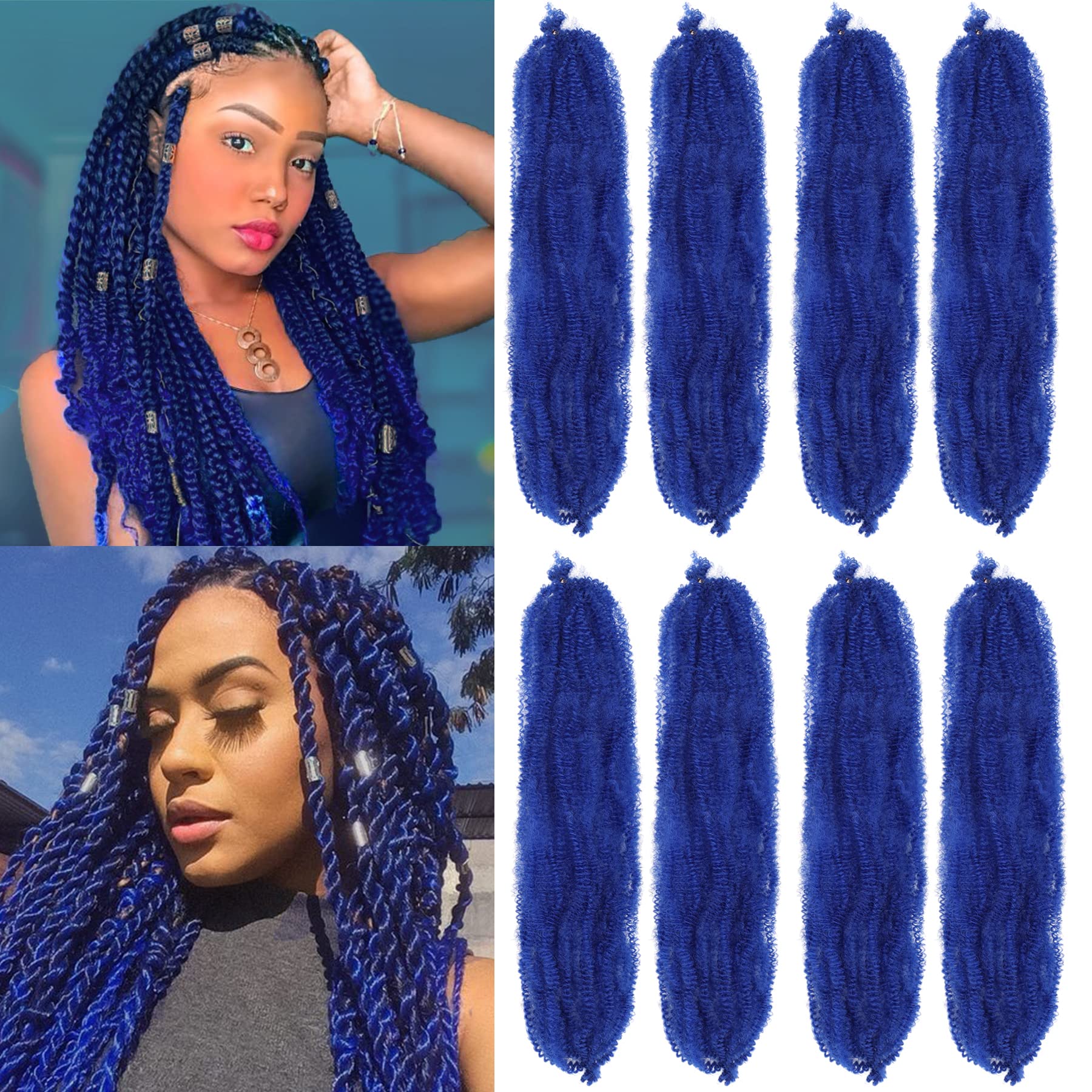 Marley Hair 24 Inch Pre Separated Springy Afro Twist Hair 8 Packs Marley Twist Braiding Hair Marley Hair 24 Inch Pre Separated Springy Afro Twist Hair 8 Packs Marley Twist Braiding Hair