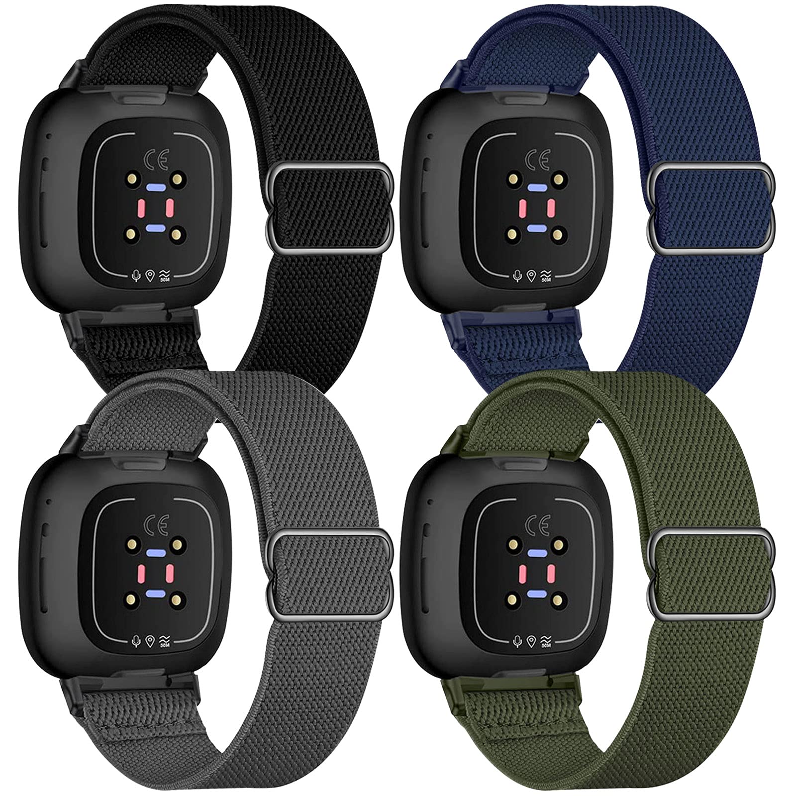 Dirrelo Correas compatibles con Fitbit Versa 4/Snese 2 y Fitbit Versa  3/Sense, correa de reloj deportiva suave para Versa 3/4 y Sense 1/2  Smartwatch