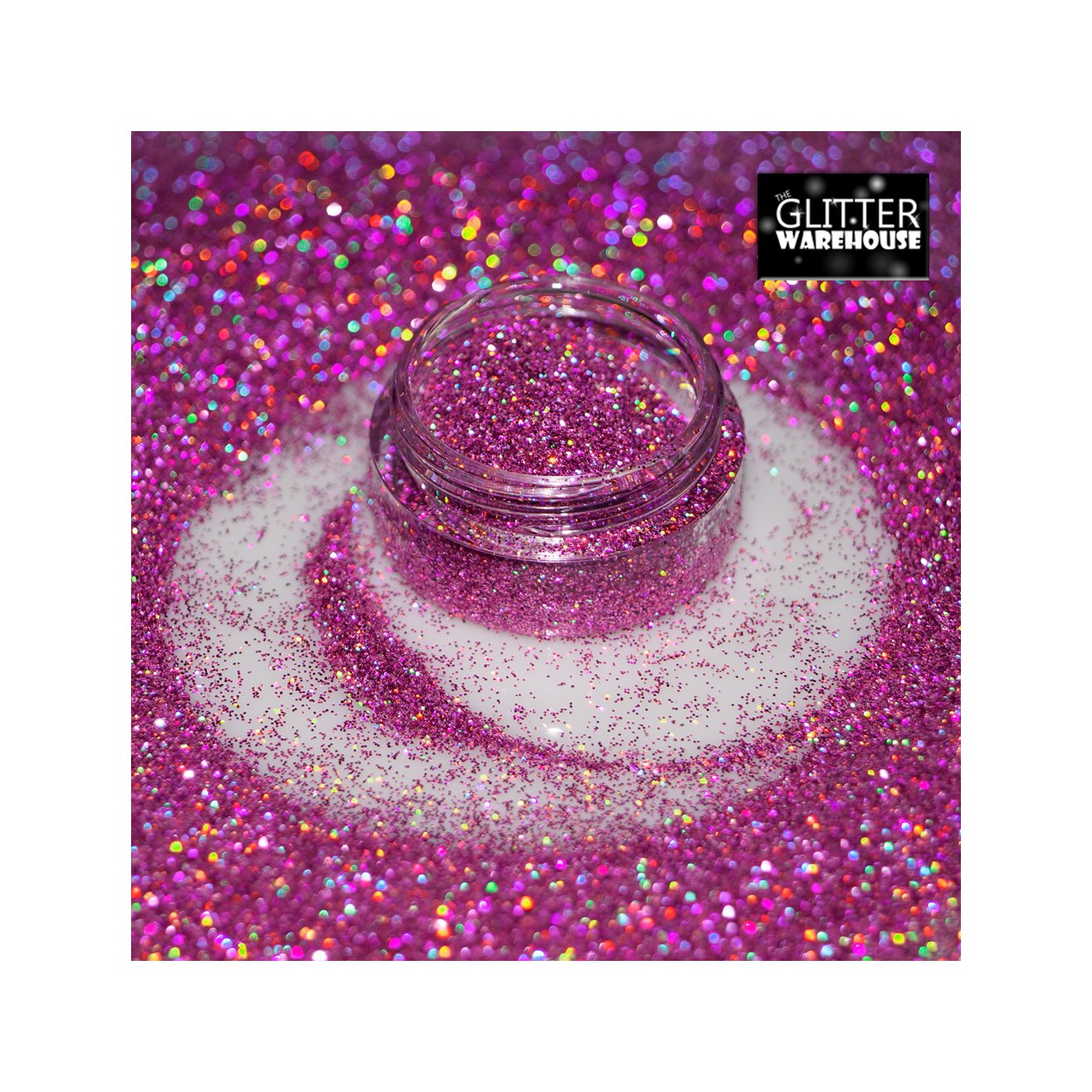 GlitterWarehouse Fine (.008) Holographic Solvent Resistant Cosmetic Grade  Glitter. Great for Makeup Body Tattoo Nail Art and More! (10g Jar) (Rose  Pink)