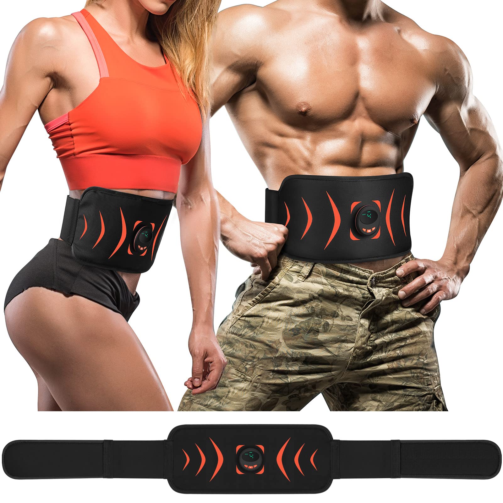 FOPIE ABS Abdominal Toning Trainer, Abs Workout Equipment, Ab Sport  Exercise Belt for Men and Women Orange
