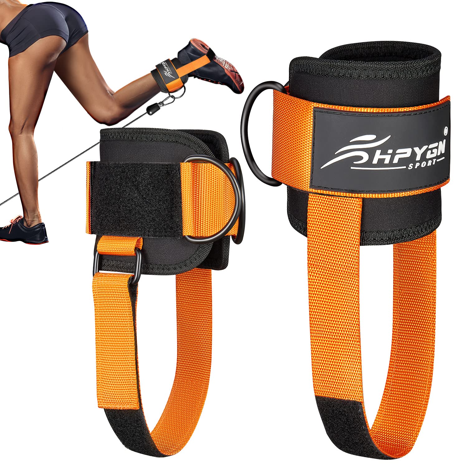 HPYGN Ankle Strap for Cable Machine, Padded Ankle Straps for Cable