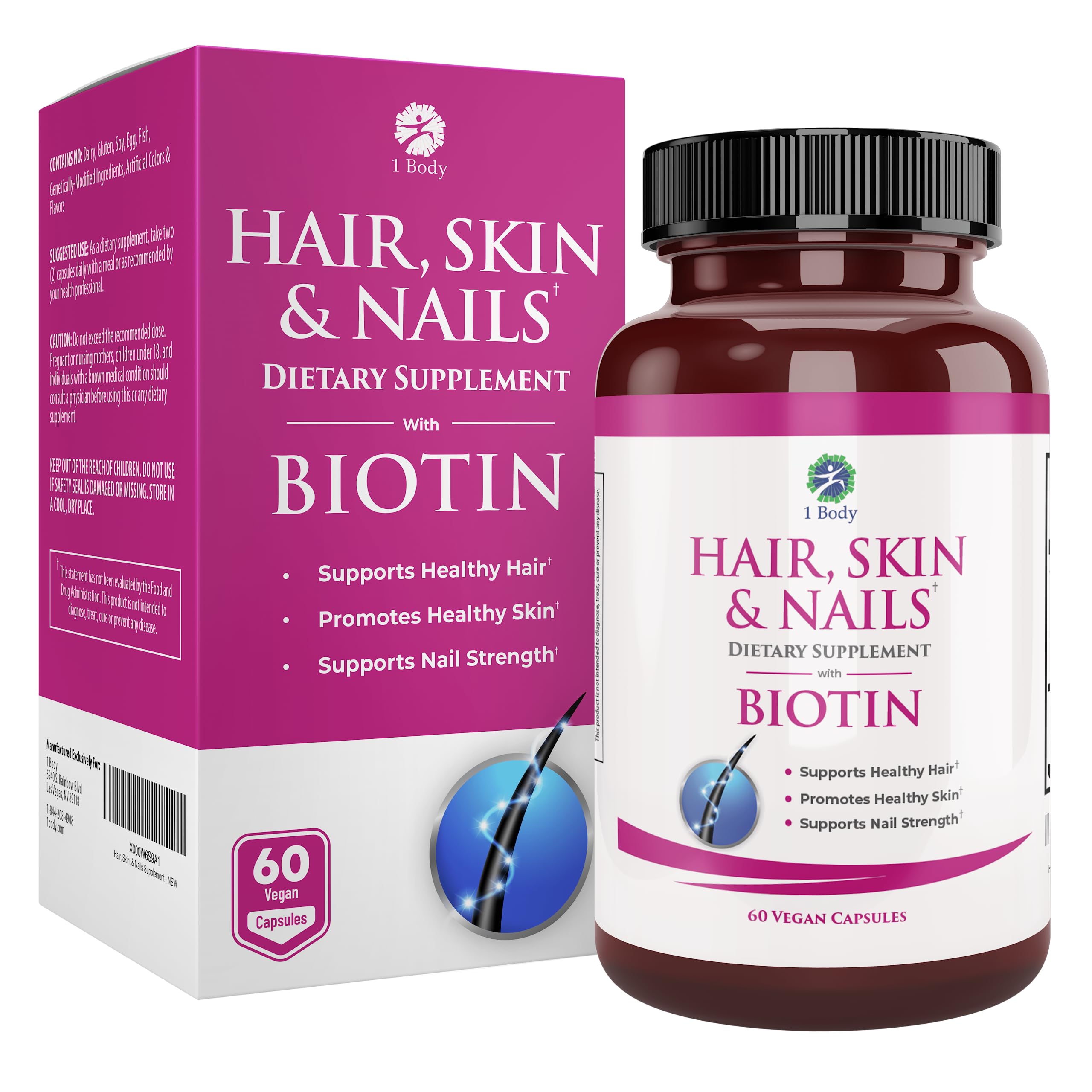 TrueBasics Biotin 10000mcg, Supplement for Hair Growth, Strong Hair and  Glowing Skin, Fights Nail Brittleness, 60 Biotin Tablets : Amazon.in:  Health & Personal Care