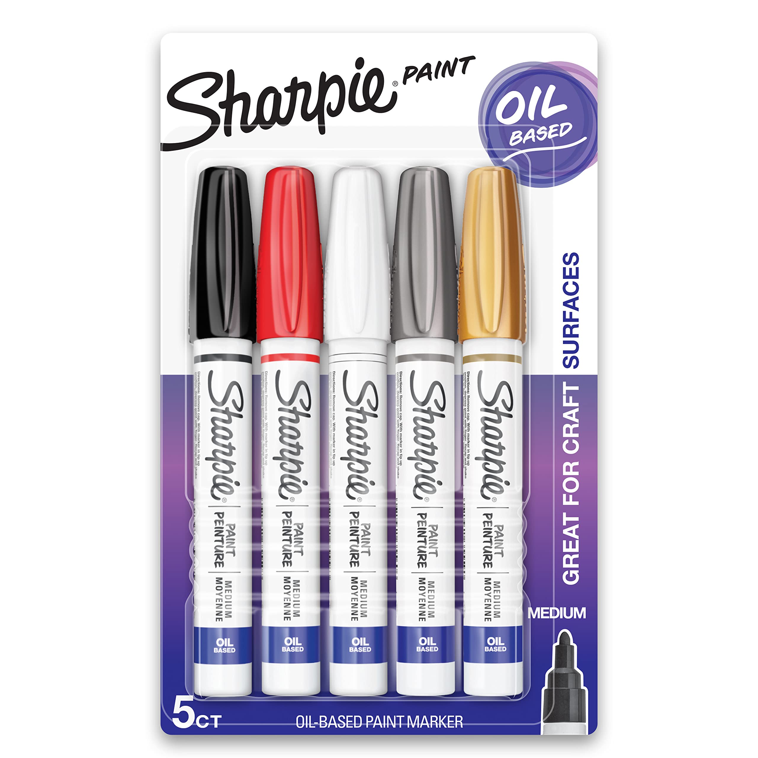 SHARPIE Oil-Based Paint Markers Medium Point Assorted & Metallic