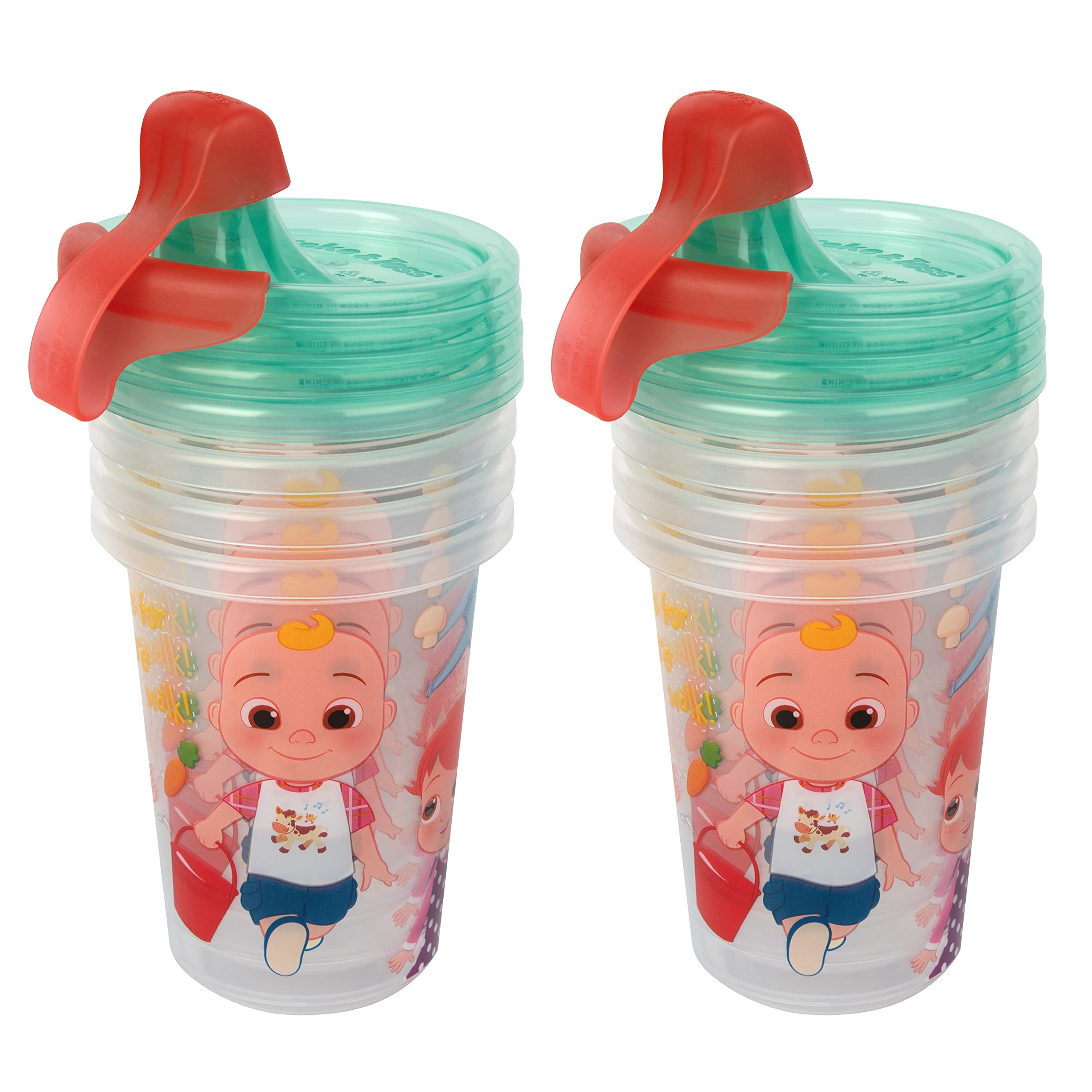 Take & Toss CoComelon Toddler Sippy Cups Toddler Cups with Lid and Travel  Cap Baby Essentials 10 Oz 8 Count