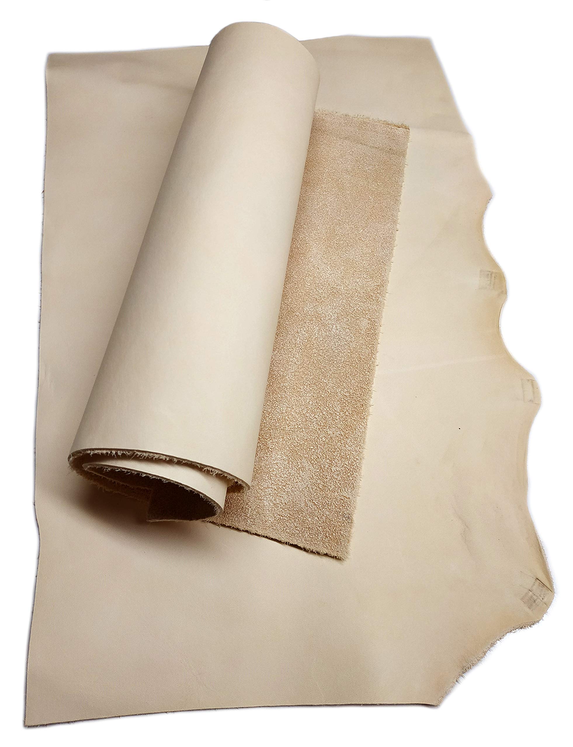 Upon Leather - Veg Tan Leather Pieces 3-4 Sq Feet - 1 LB large pieces and  medium scraps, Medium weight 1.5-2.5 mm thick, Full Grain for Crafts &  Workshop