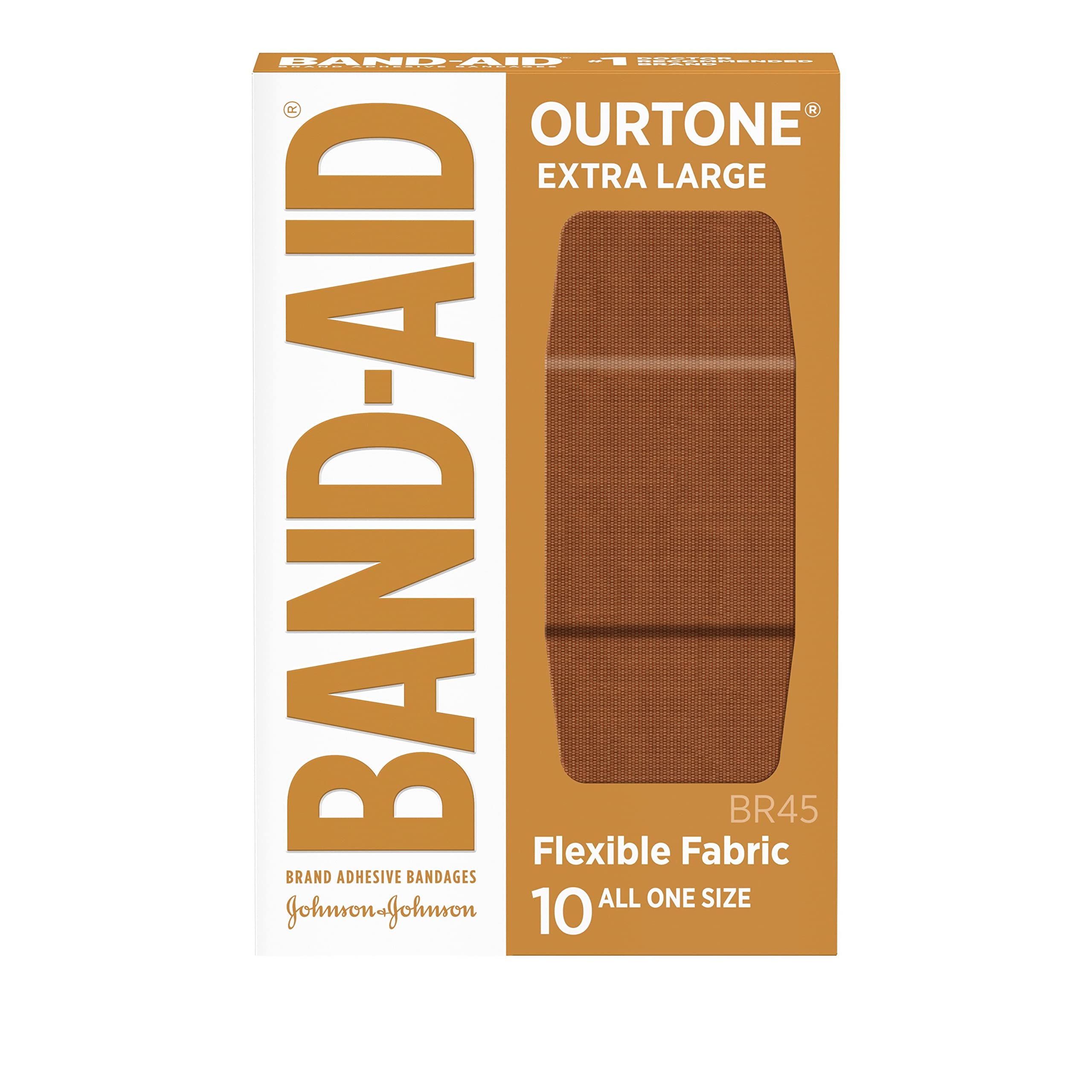 Band-Aid Brand Ourtone Adhesive Bandages Flexible Protection & Care of  Minor Cuts & Scrapes Quilt-Aid Pad for Painful Wounds BR45 Extra Large 10 ct