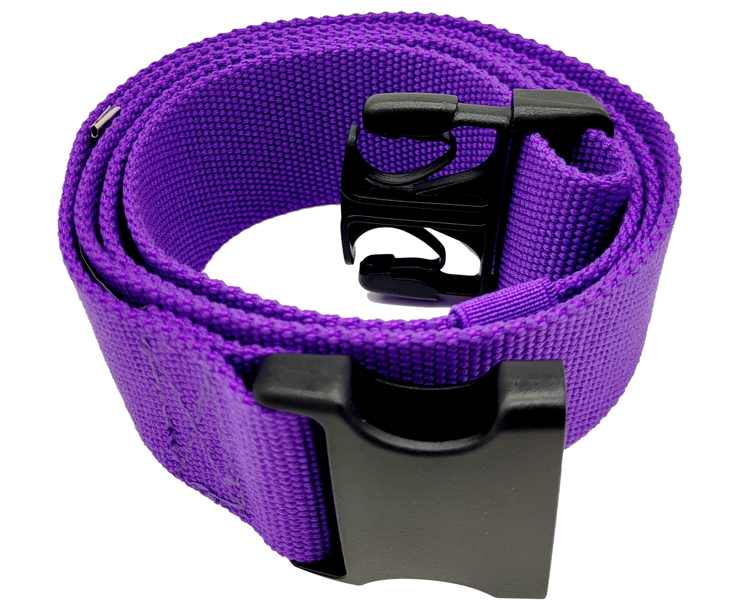 1x20 Inch Utility Strap with Buckle Polyester Belt for Packing (Purple, 2  Pack) 