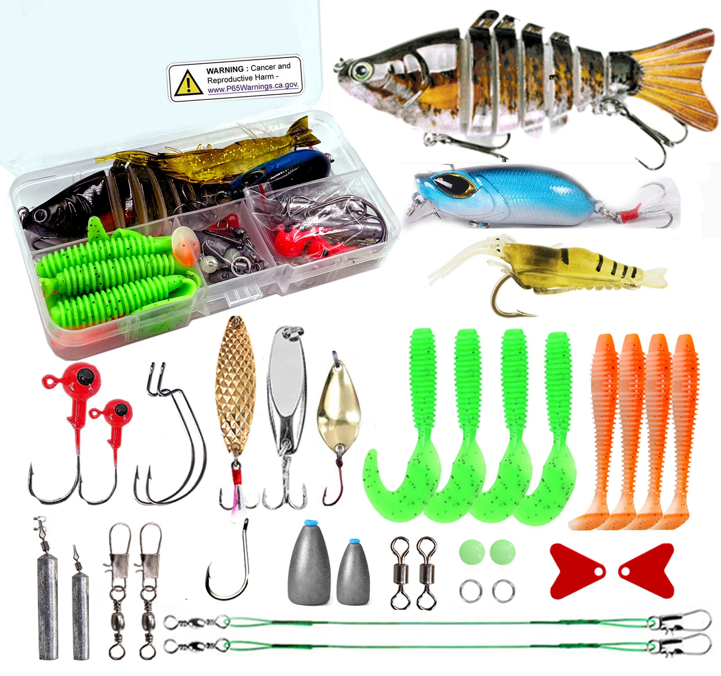 Sinrier Fishing Lures Kit for Freshwater Bait Tackle Kit for Fly Fishing  Wet Flies Bass Trout