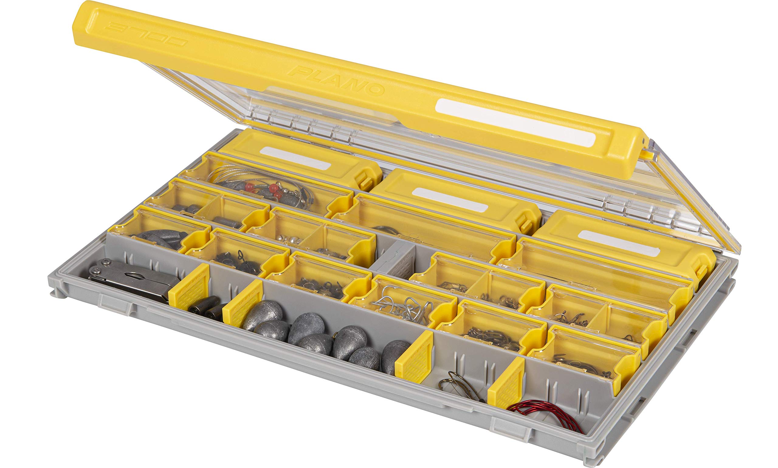 Plano Edge 3600 Terminal Tackle Storage, Gray and Yellow, Includes 10 Hook  Retainers, Rustrictor Rust-Resistant Technology, Waterproof Premium Fishing  Utility Box