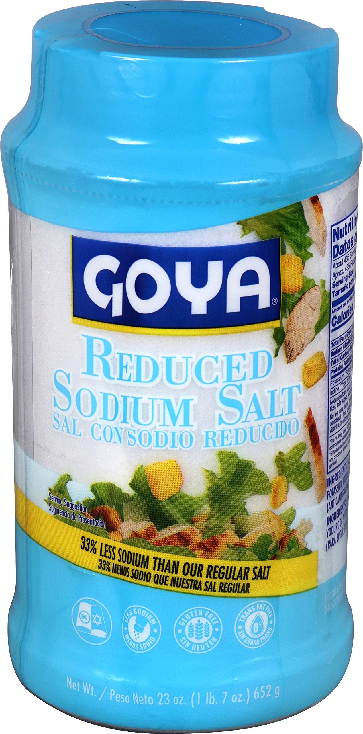 Goya Foods Reduced Sodium Salt, 23 Ounce (Pack of 12)