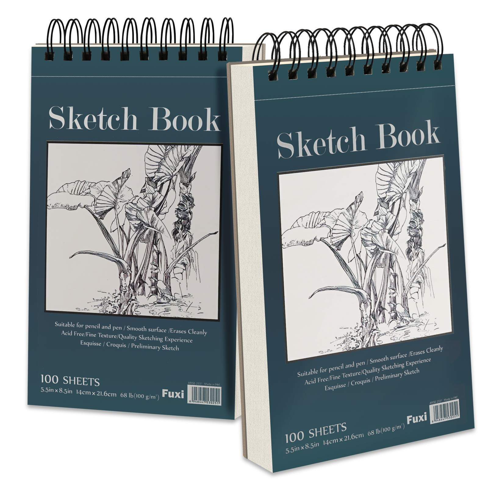 1 Sketchbook, Top-quality Spiral-bound Sketchbook, Acid-free Art