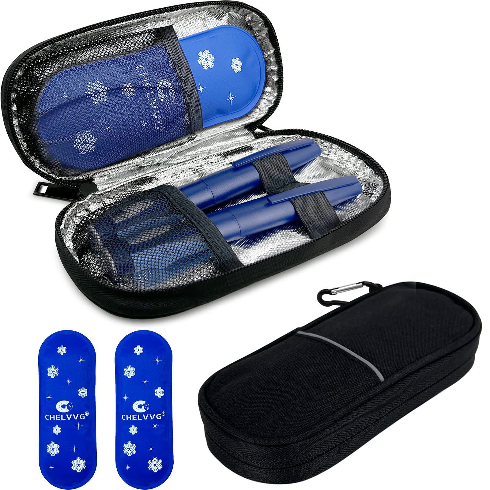 Chelvvg Insulin Cooler Travel Case Diabetic Medication Organizer