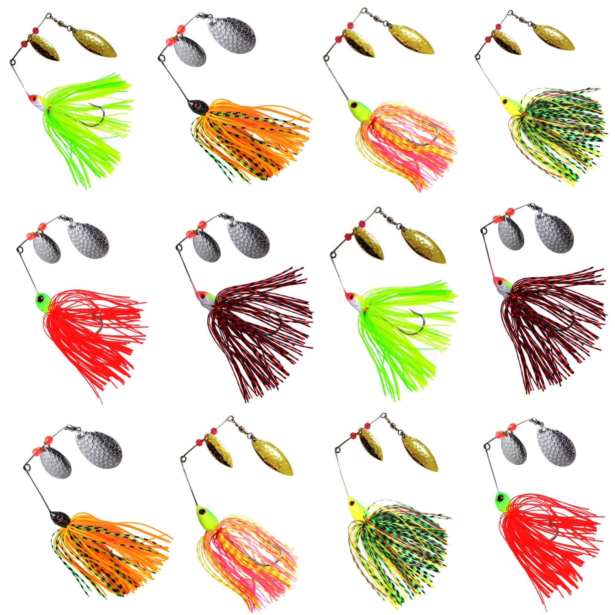 Spinner Baits Fishing Lures Bass Fishing Buzzbait Hard Metal Lure Topwater  Fishing Lure Multicolor Swimbait Jig