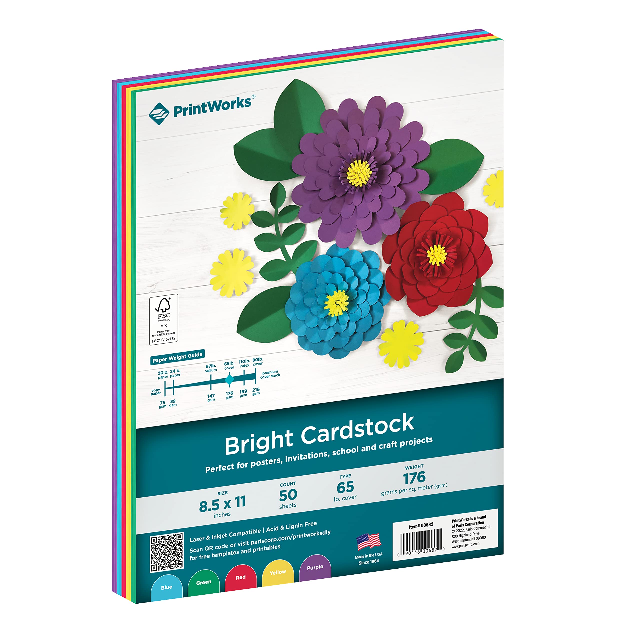 Neon Cardstock & Bright Color Paper