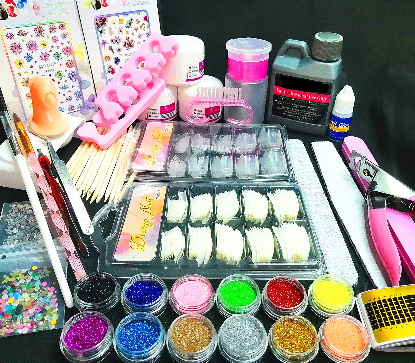 Mia Secret Acrylic Nail Kit/set for beginners - Nails Kit with Pink Ac –  Mia Secret Miami