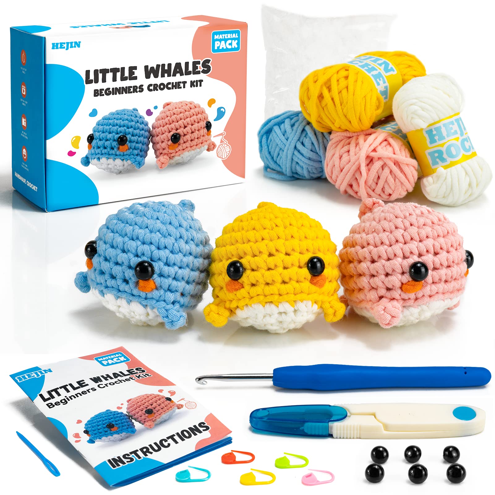 Beginners Crochet Kit for Adults Starter Pack, Crochet Starter Kit