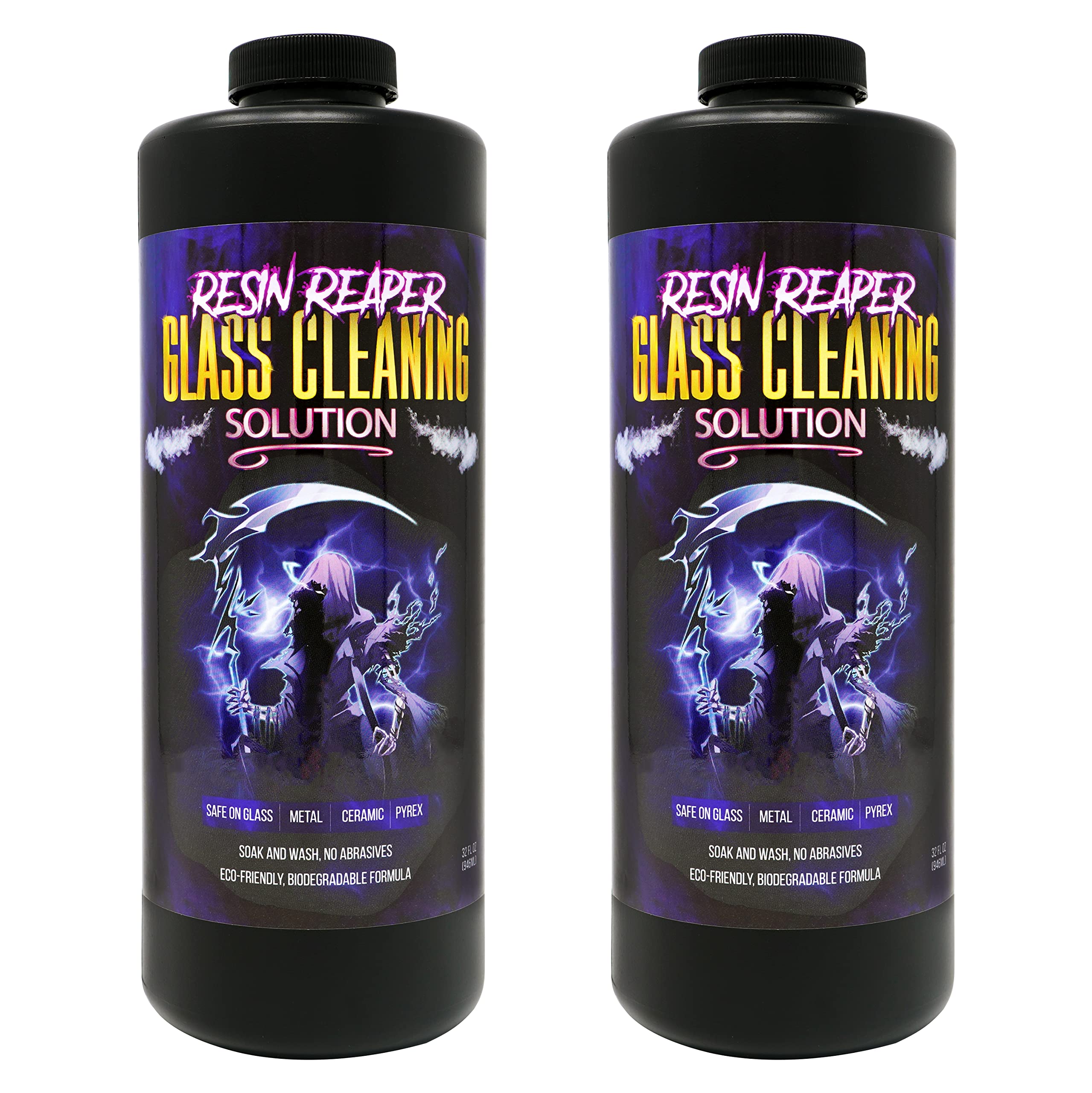 Resin Reaper Glass Cleaner 2-Pack 64 OZ, Pipe Cleaner