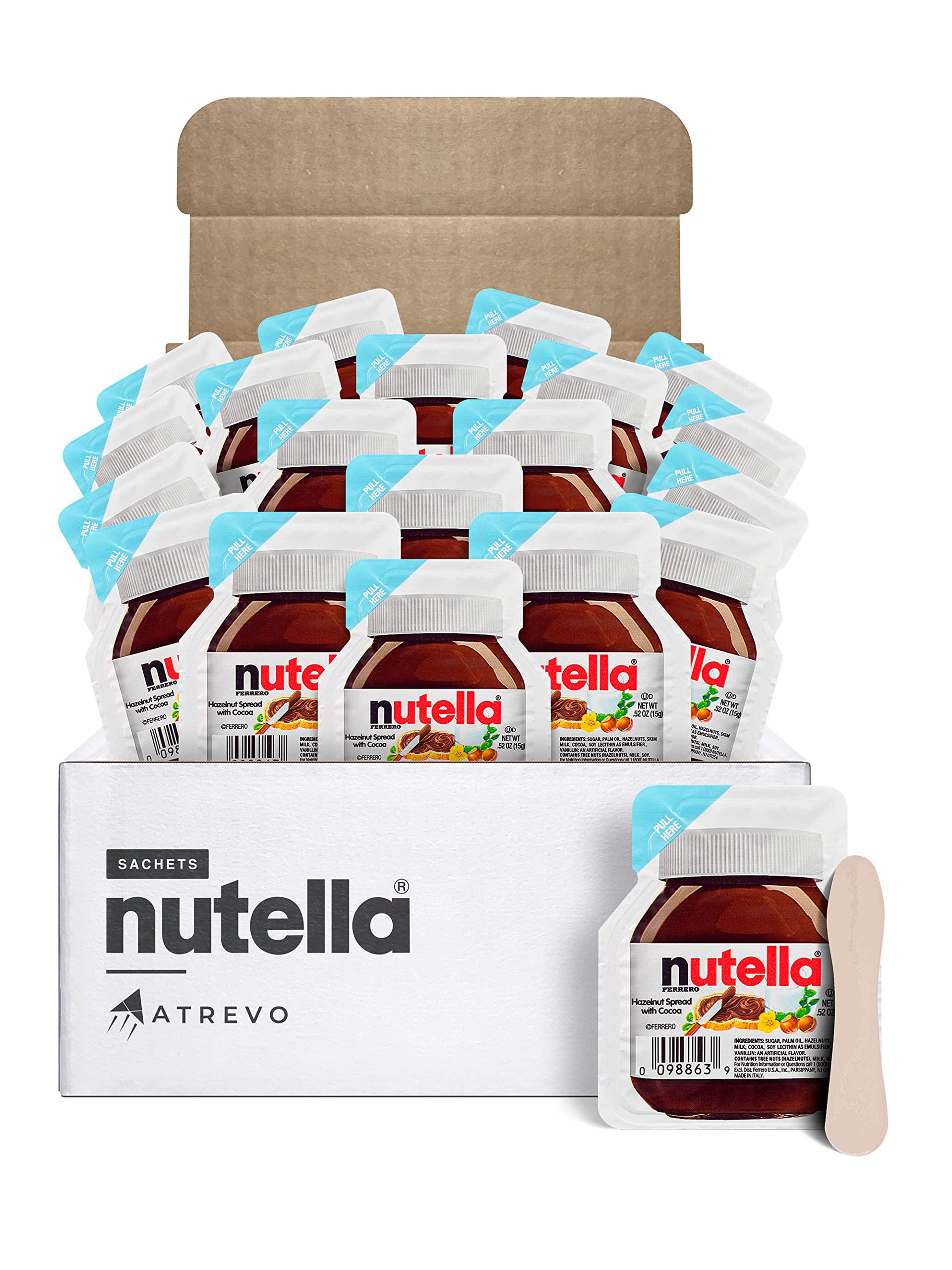 Nutella Mini Snack Pack to Go - 80 Calories per Cup, Portion Control ...