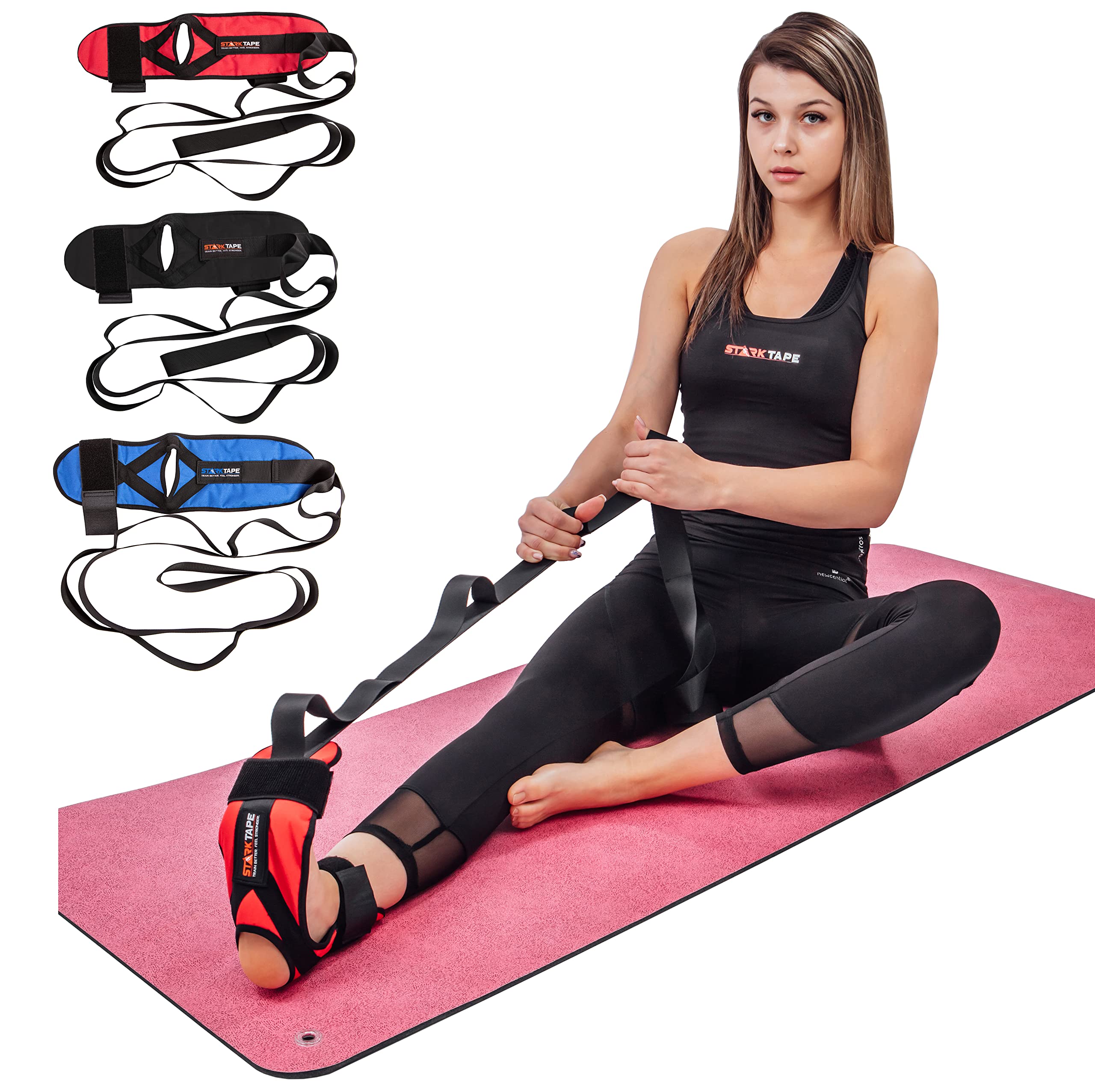 Starktape Foot and Leg Stretcher. Stretching Strap Loops for