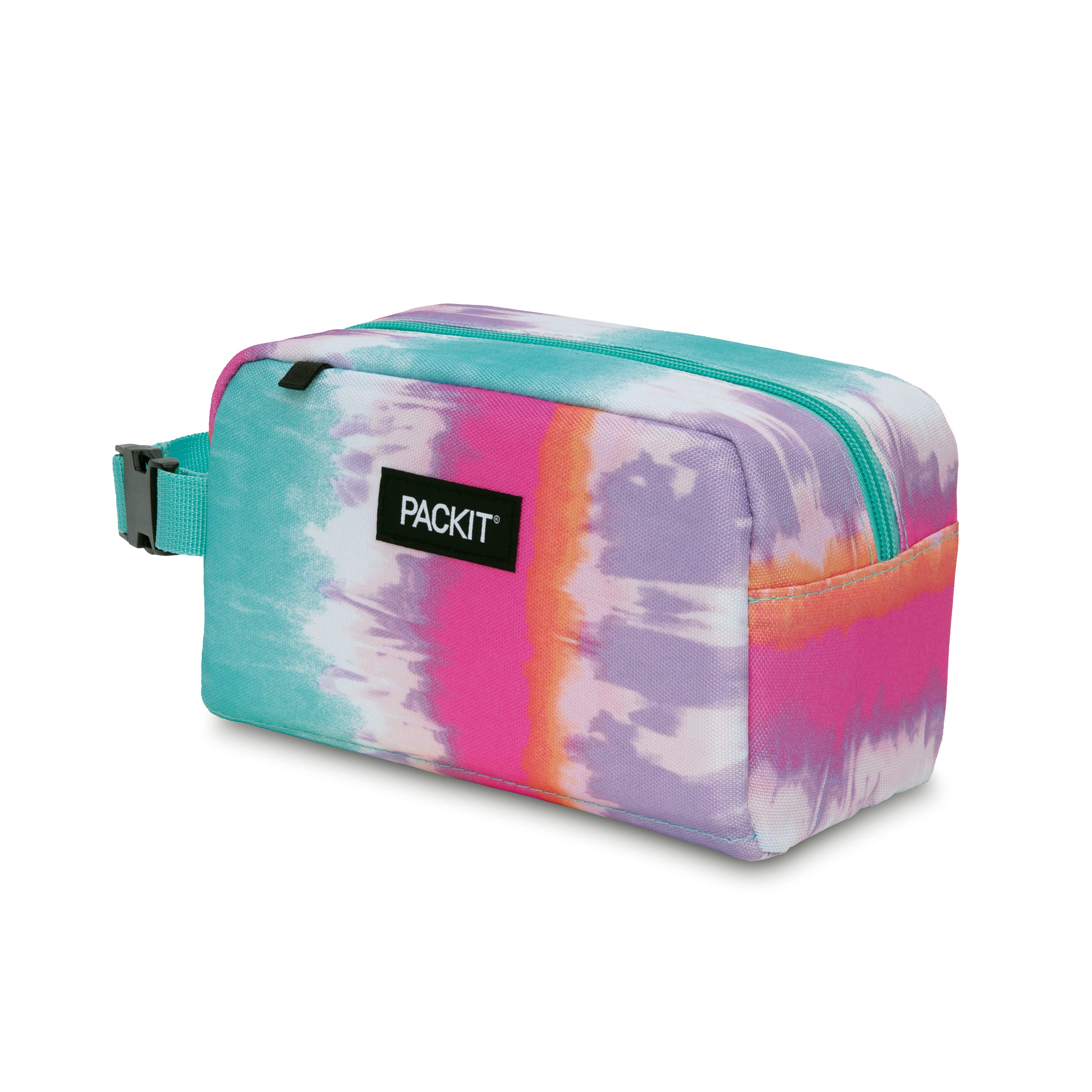 PackIt Freezable Reusable Snack Box, Tie Dye Sorbet Multicolor