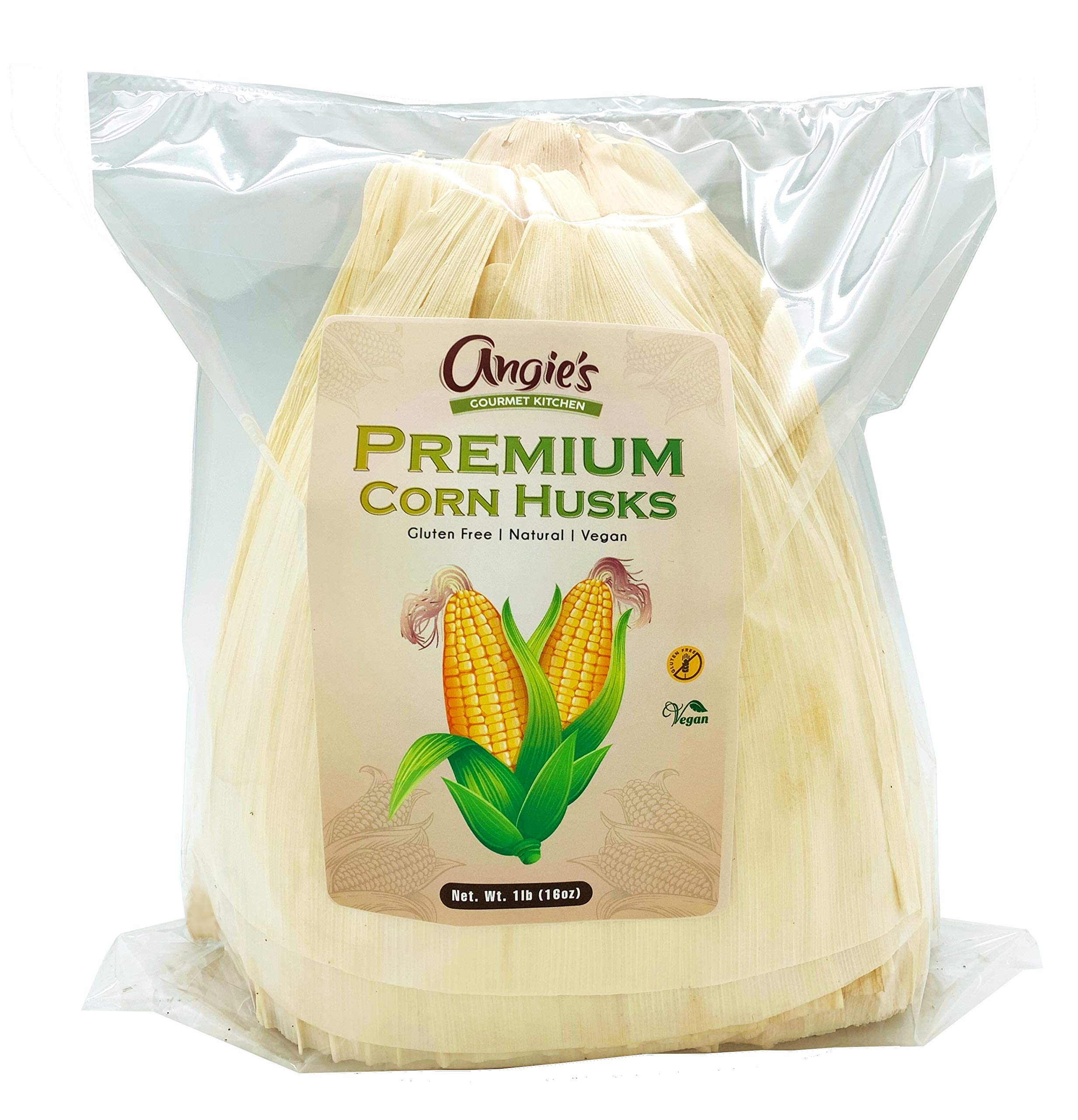 Angie's Gourmet Kitchen Premium Corn Husks 1lb (16oz)