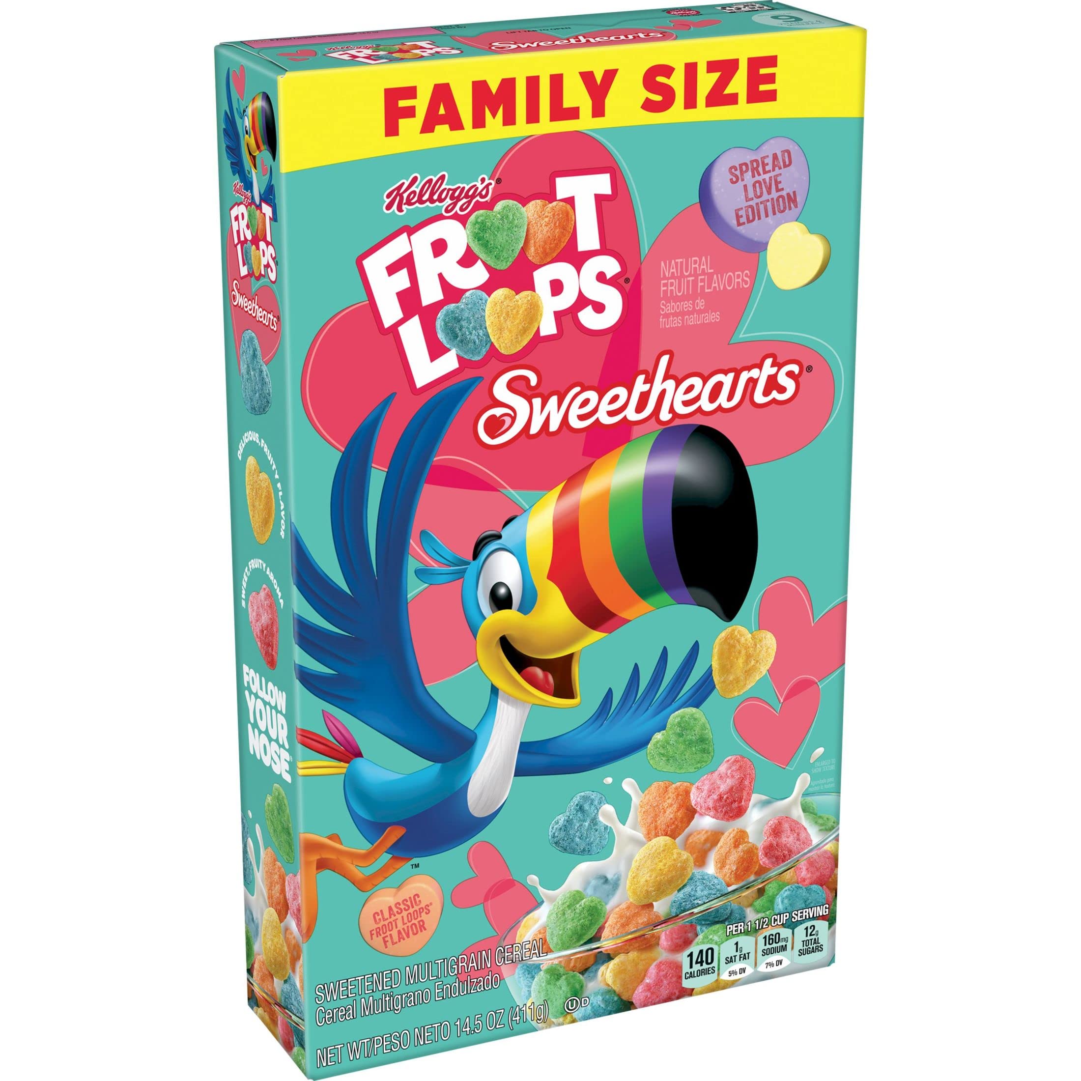 Froot Loops Cereal, Natural Fruit Flavors, Family Size 18.4 Oz