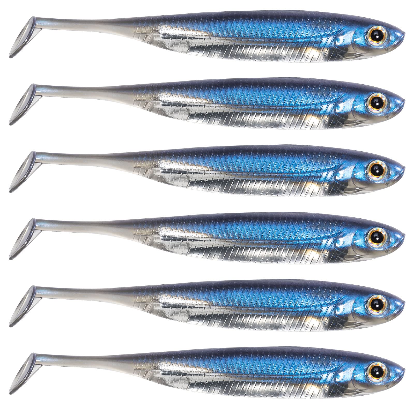 Dr.Fish Paddle Tail Swimbaits, Soft Plastic Fishing Lures for Bass