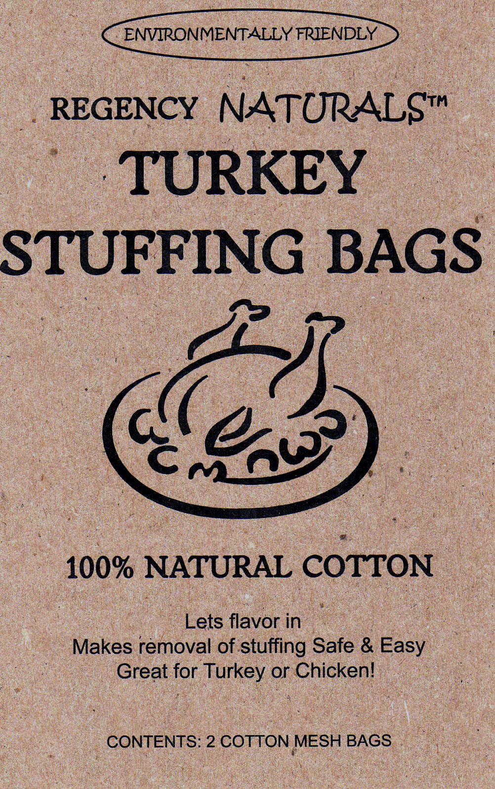  Regency Wraps Turkey Stuffing Bags, 100% Cotton Mesh