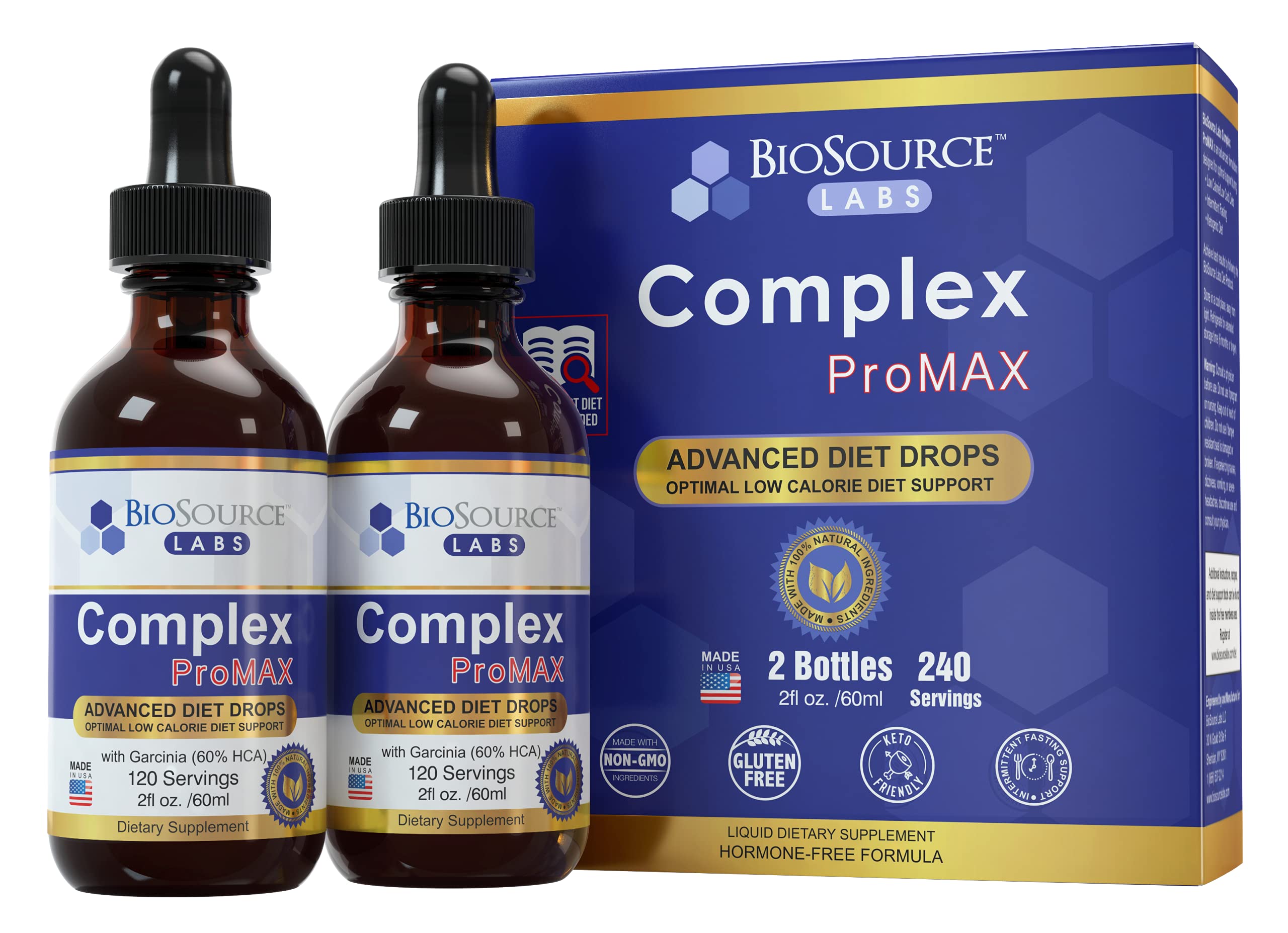 Biosource Labs Complex Promax Premium Diet Drops 2 X 2 Oz Bottle 2 Fl Oz Pack Of 2