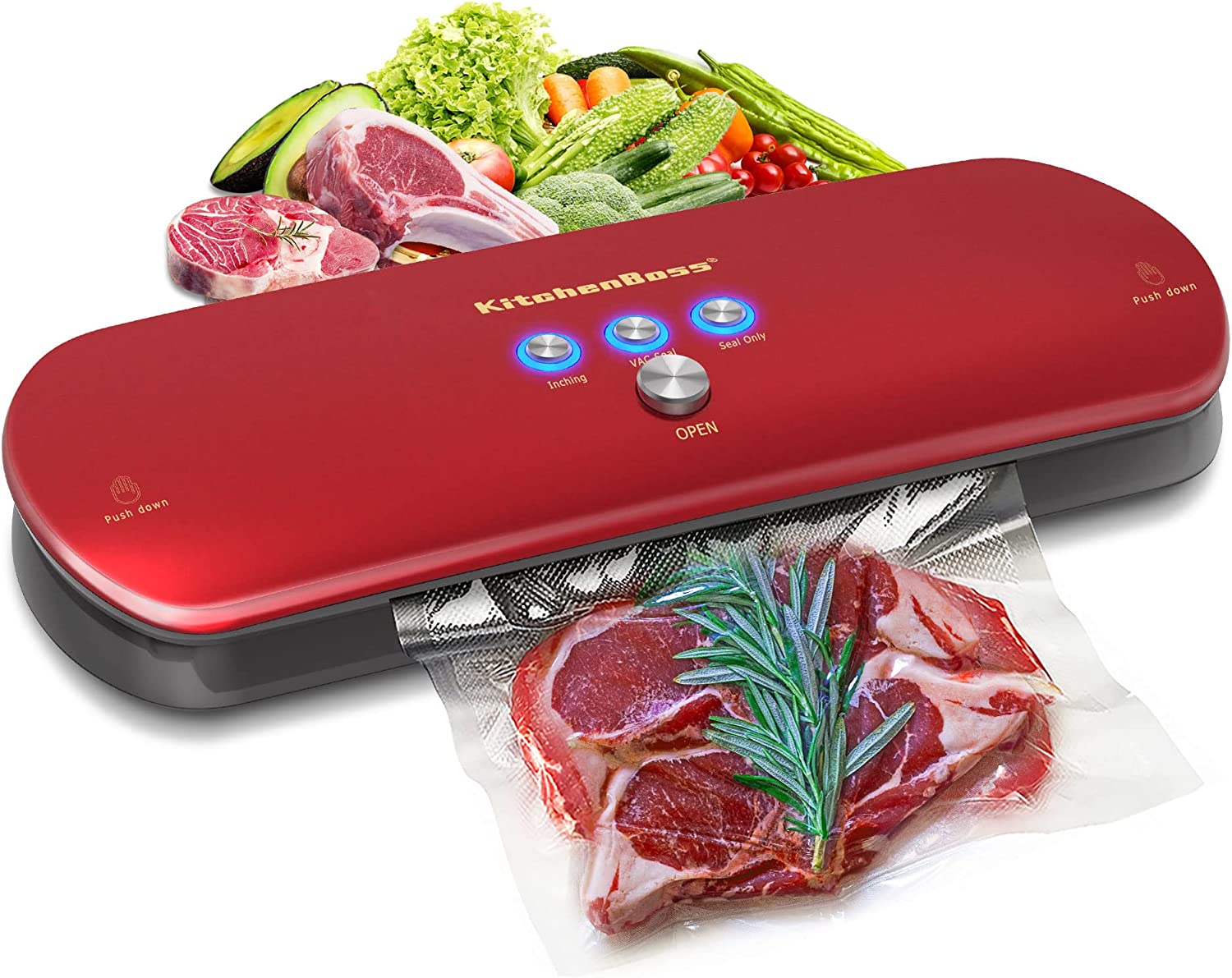 KitchenBoss Food Vacuum Sealer Machine: Vacuum Sealer Machine for