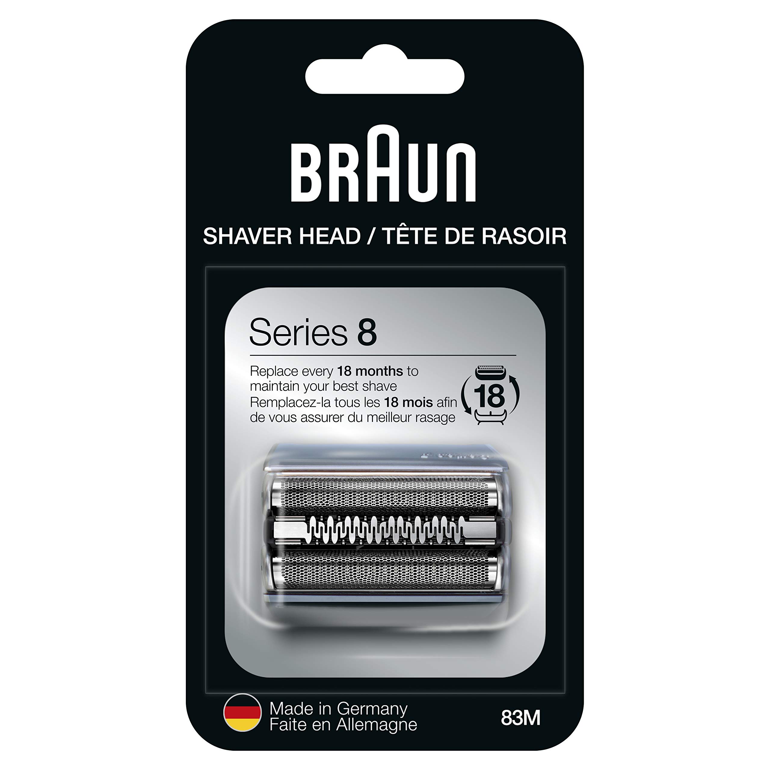 Braun Series 8 Electric Shaver Replacement Head - 83M - Compatible with  Electric Razor 8370cc, 8340s, 8350s 83m