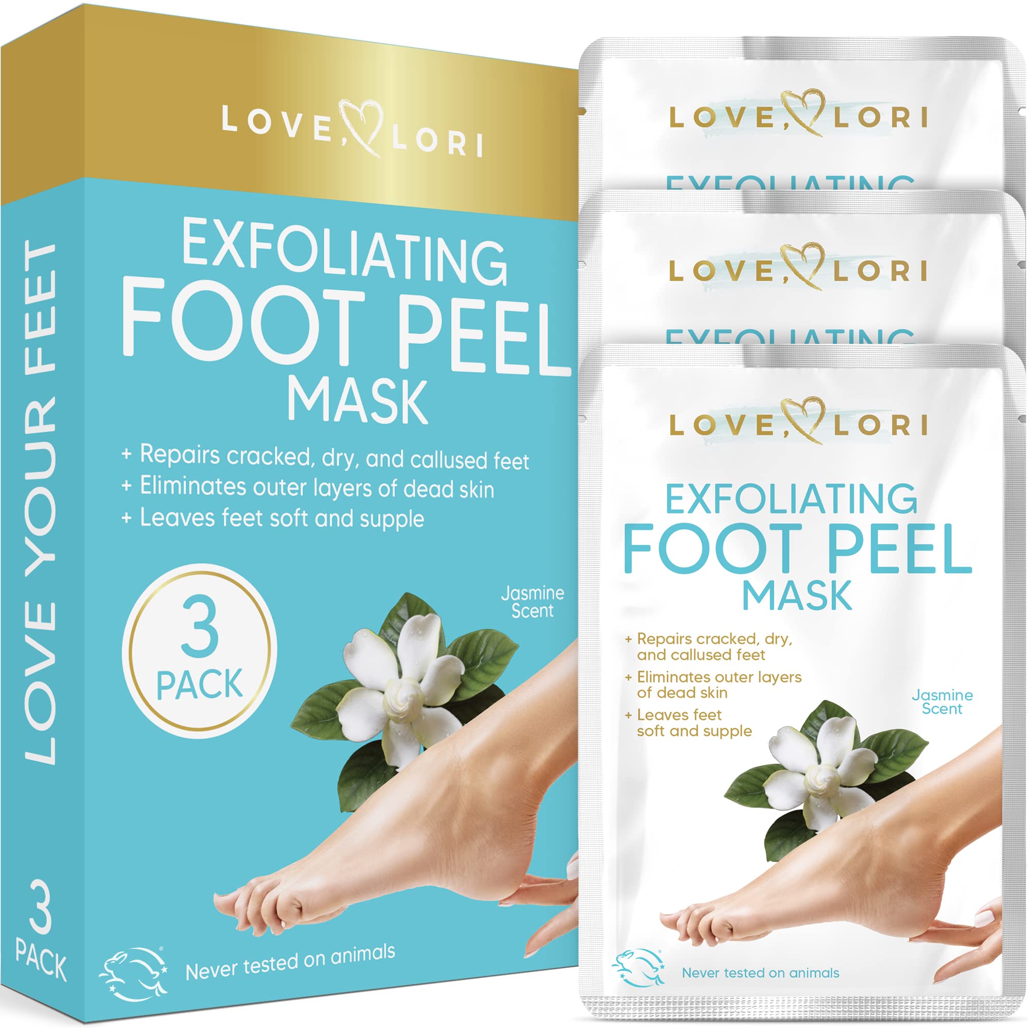 Foot Peel Mask (3pk) Foot Peel Mask Callus Remover & Dry Cracked