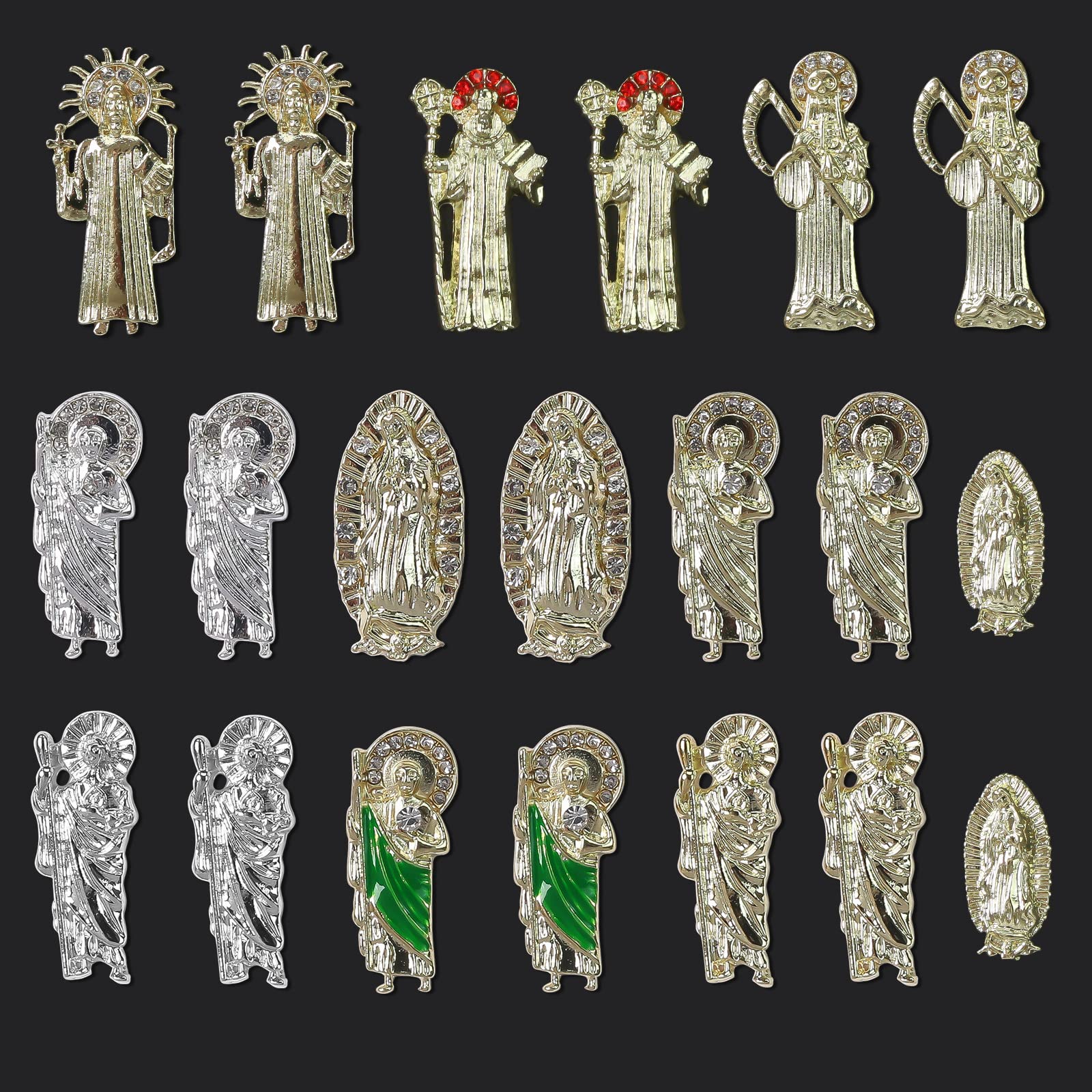 3D Virgin Mary Nail Art Charms San Judas Nail Charm Alloy Virgin Mary  Charms for Nails