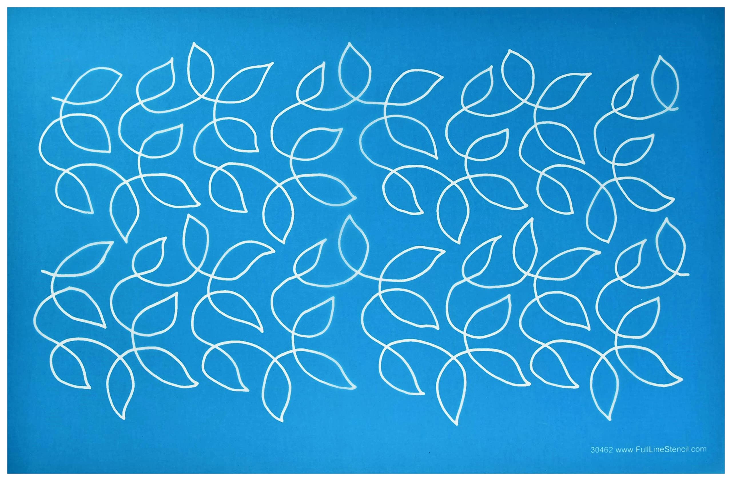 Full Line Stencil - Large Meandering Leaves- Edge to Edge Stencil  Continuous Line Template for Free Motion