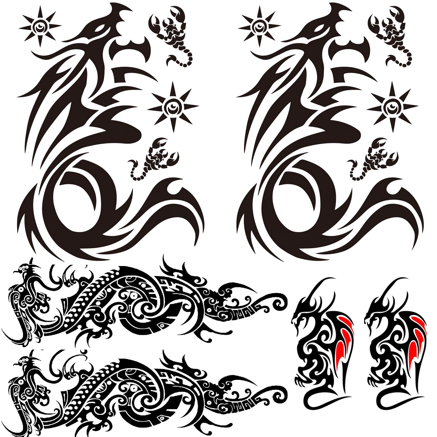 Tribal Dargon Totem Temporary Tattoos, Totem Full Sleeve Tattoo ...