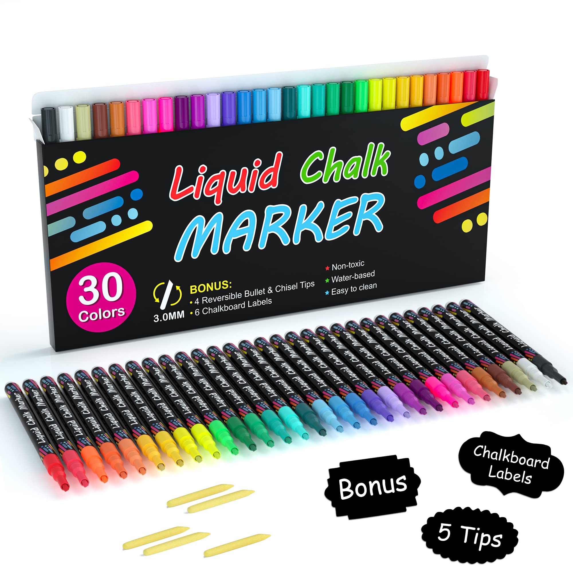 8 12 colors Fine Bullet Tip Liquid Chalk Markers Chalkboard Window