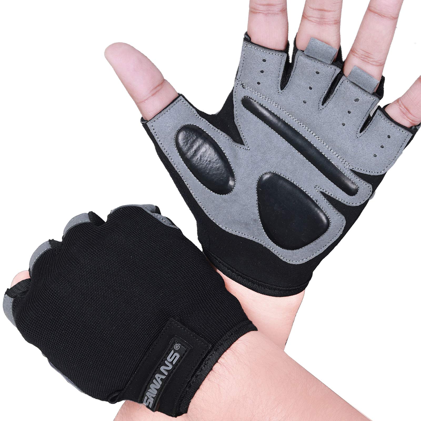 SAWANS Fitness Workout Gloves Gym Weight Lifting Gloves for Men Women  Breathable Gymnasium Wrist Support Padded Deadlifts Exercise Training Pull  Ups