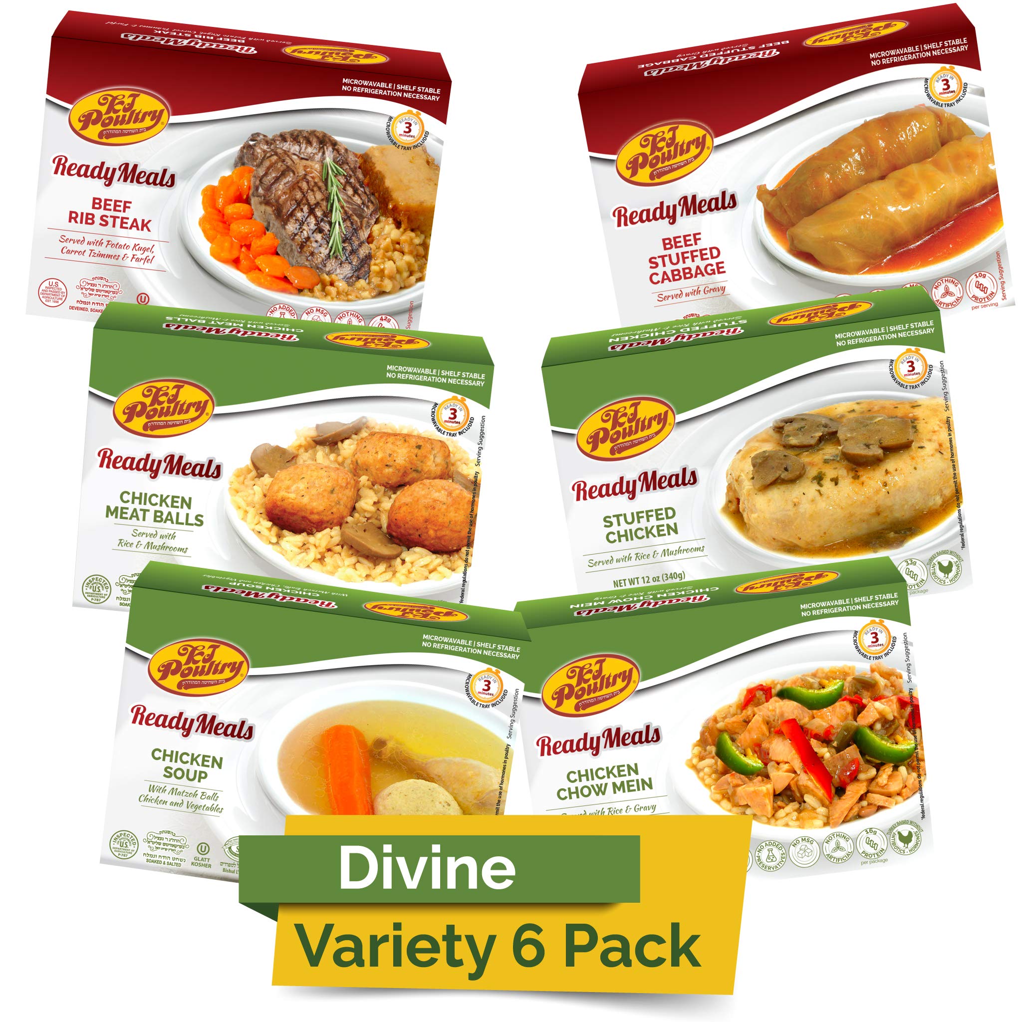 Kosher Stuffed Chicken Breast Rice, MRE Meat Meals Ready to Eat, Gluten  Free (3 Pack) Prepared Entree Fully Cooked, Shelf Stable Microwave Dinner 