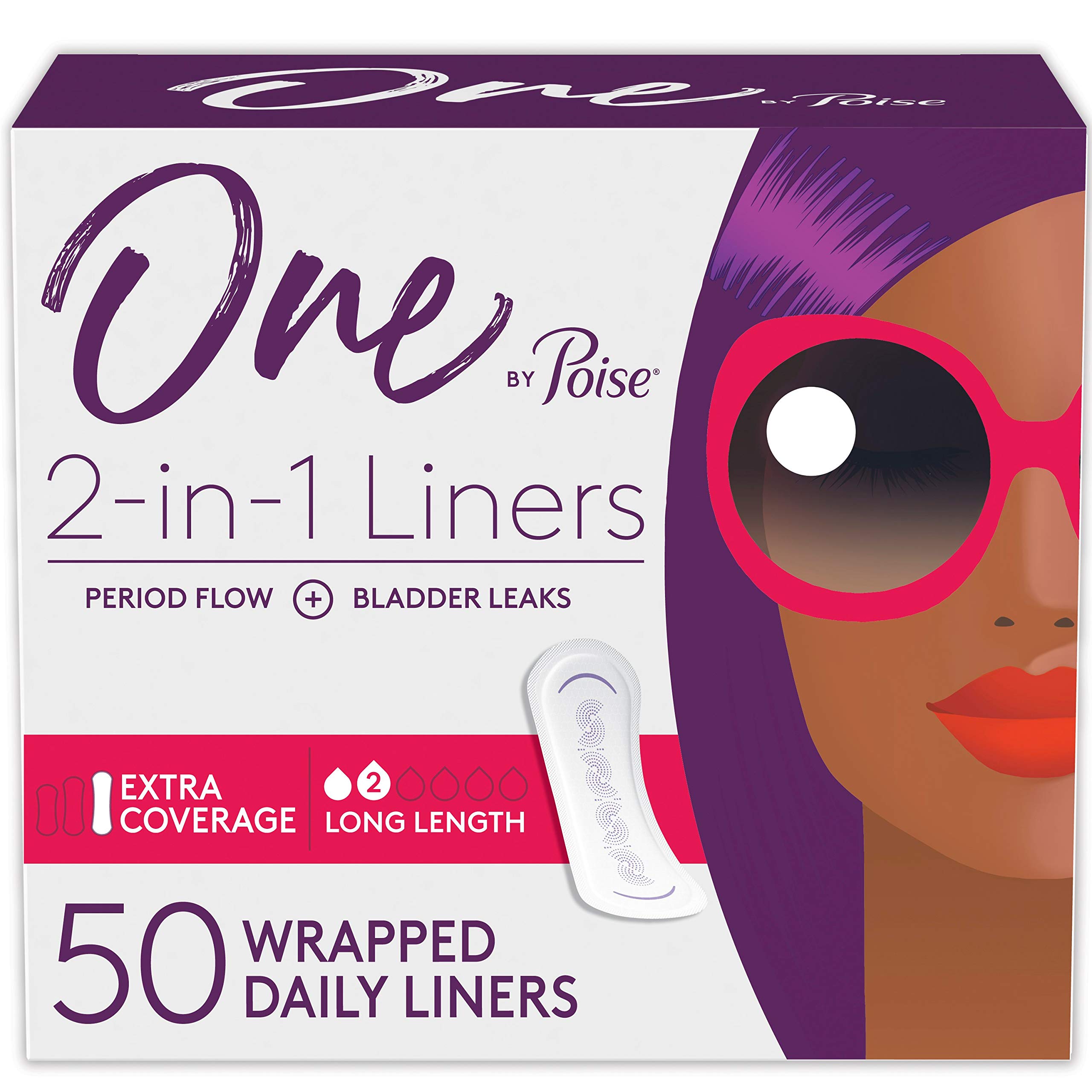 One By Poise Panty Liners 2 in 1 Period Bladder Leakage Daily Liner one-by-poise-panty-liners-2-in-1-period-bladder-leakage-daily-liner