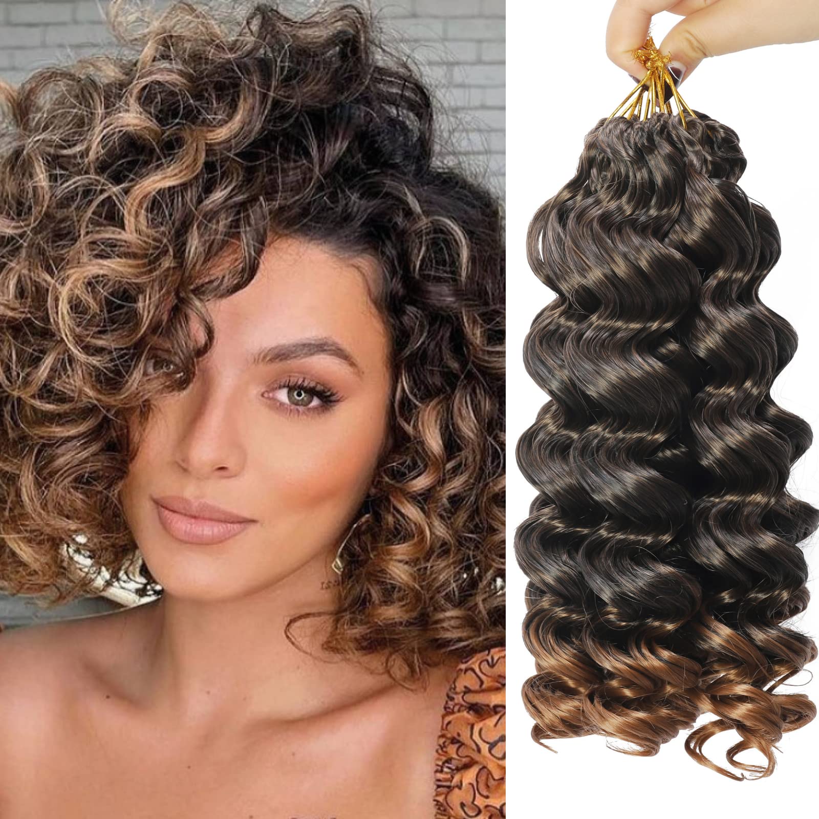 Crochet Hair Ocean Wave Crochet Hair For Women Wavy Crochet Hair Deep Wave  Crochet Hair Crochet Braids For Black Women 9 Inch 7 Packs Ocean Wave  Crochet Braids Synthetic Hair Extensions (9