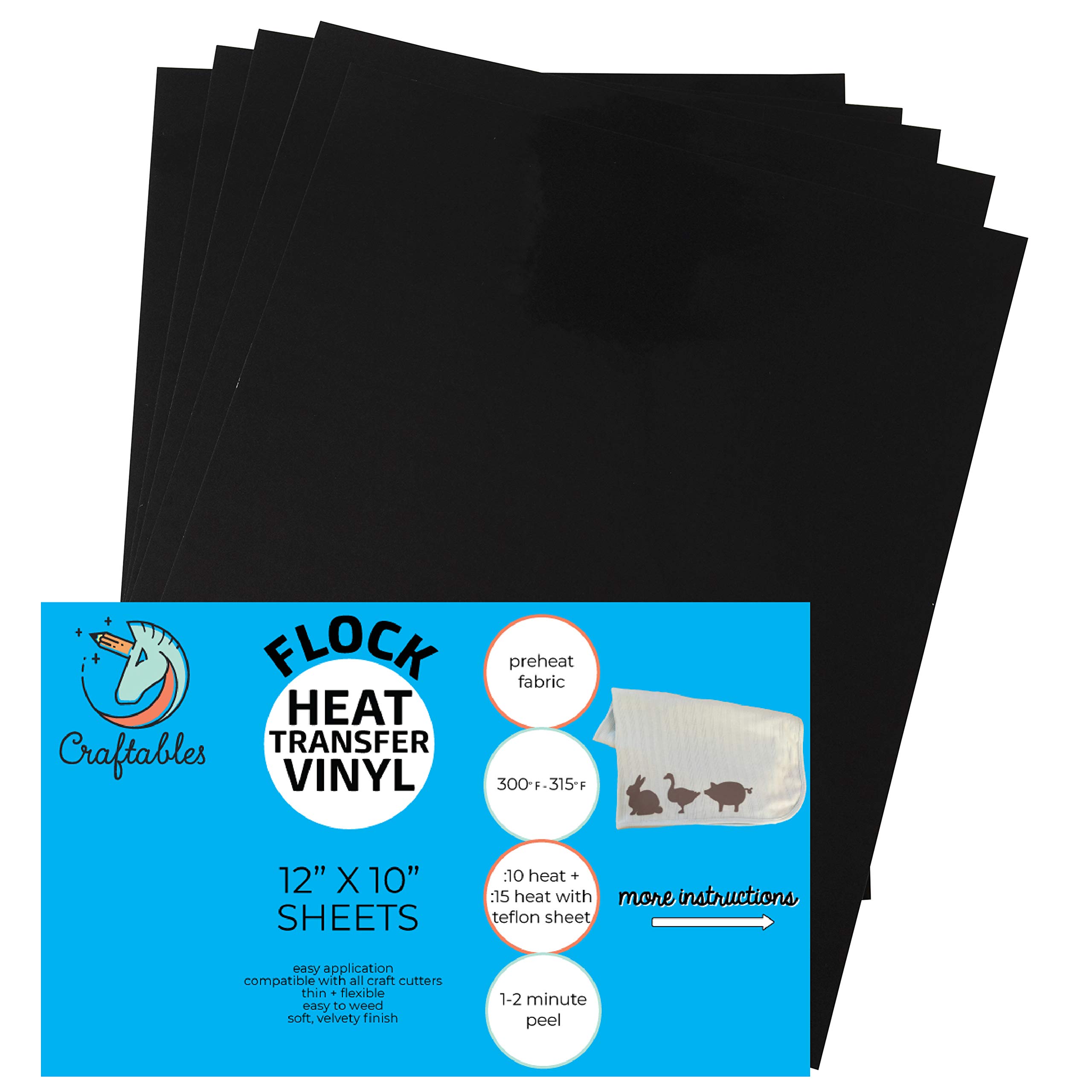 Flock Heat Transfer Vinyl - DecoFlock Premium - Creative Craft Vinyl
