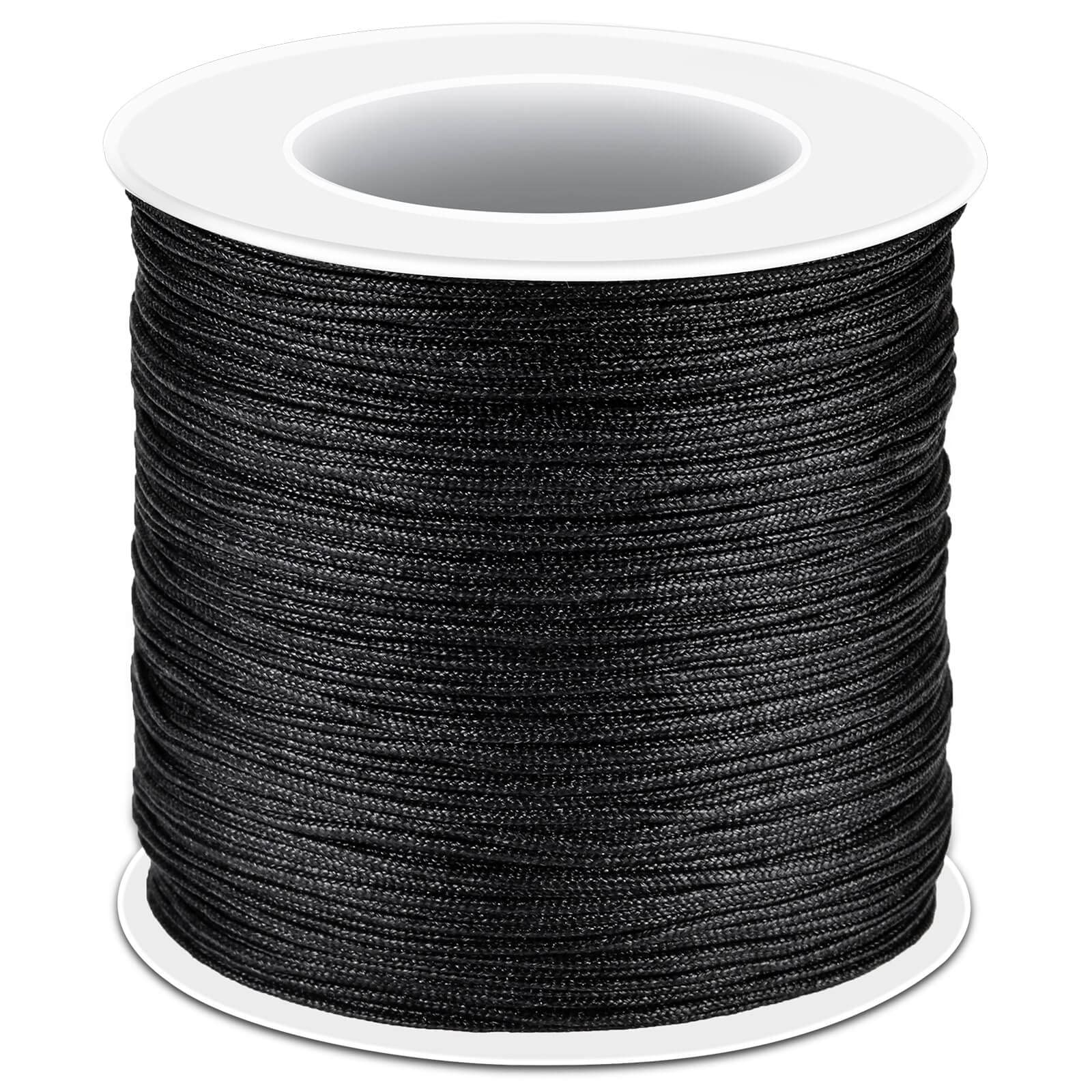Black Nylon String, Anezus 0.8mm Nylon Thread Chinese Knotting