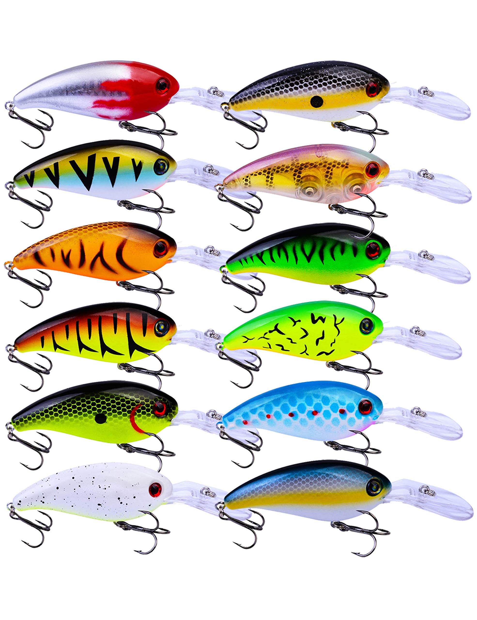 Amarine Made 15PCS Crankbait Fishing Lures Set for Bass with Tackle Box  Lifelike Swimbait Plastic Hard Baits with Hooks 10pcs Bass Lures and 5pcs  Micro Crankbaits for Freshwater and Saltwater Fishing: Buy