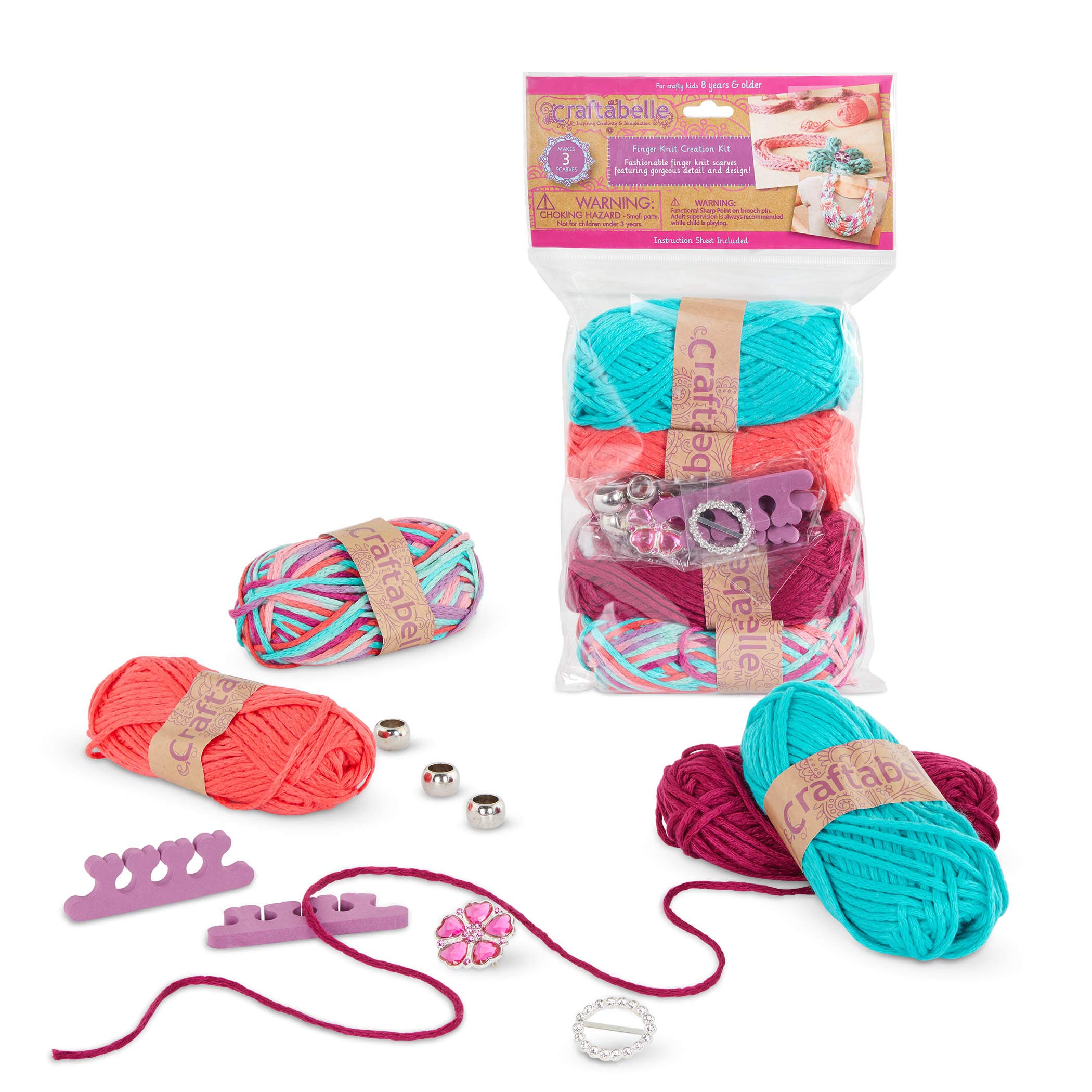 Craftabelle - Cozy Cuffs & Cowls Creation Kit - Beginner Knitting